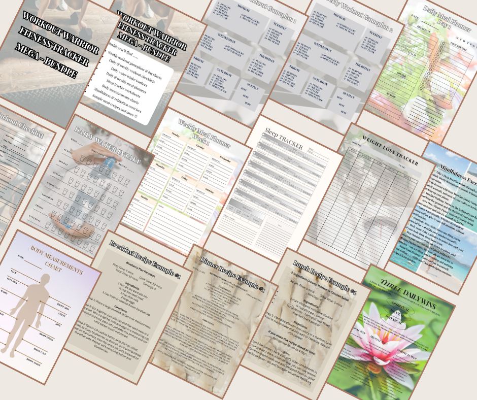 Workout Warrior Fitness Tracker Mega Bundle (Digital Download)