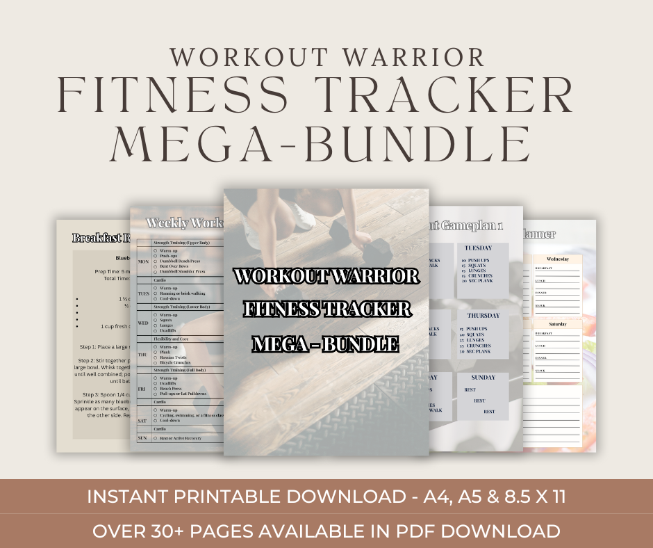 Workout Warrior Fitness Tracker Mega Bundle (Digital Download)