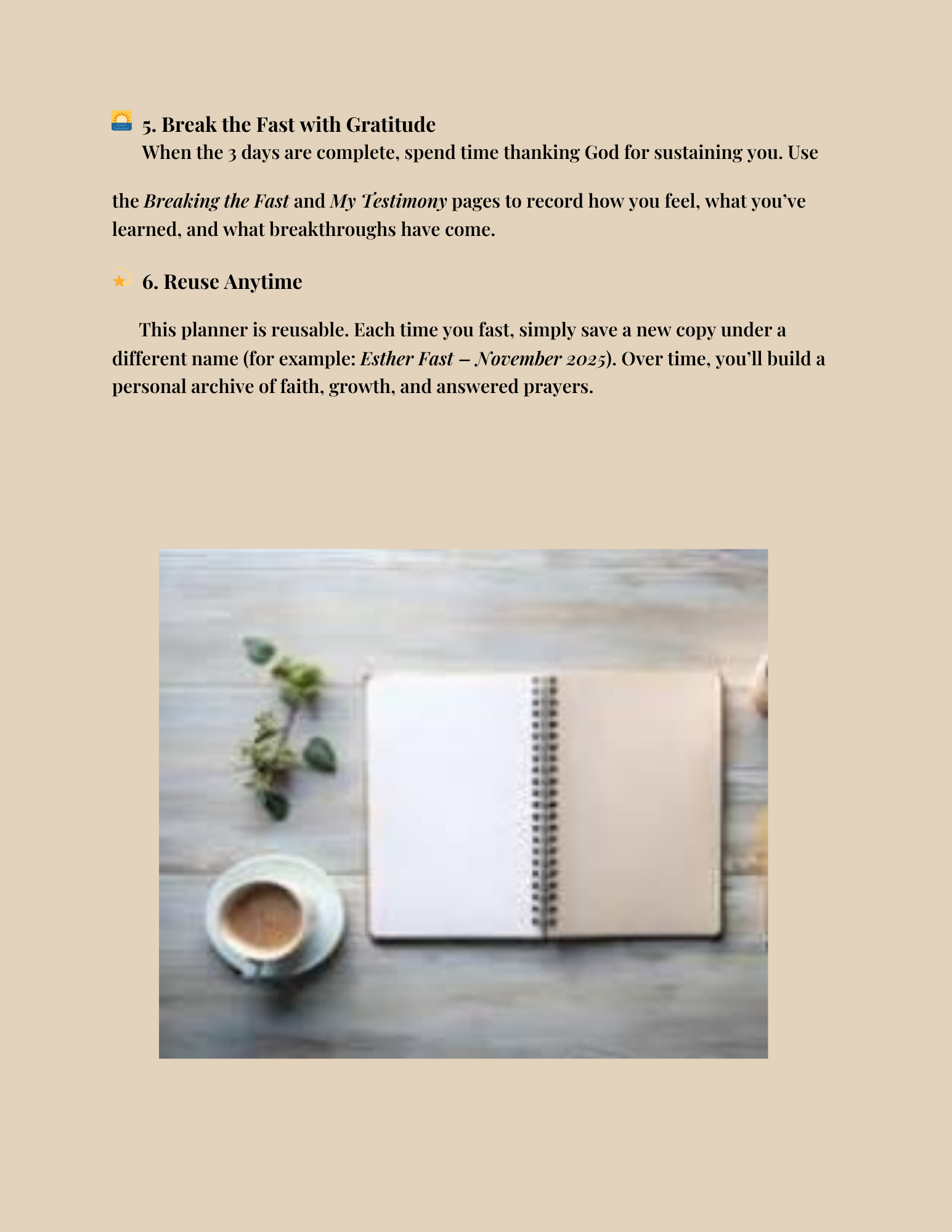 The 3-Day Esther Fast Journal and Planner (Digital Download)