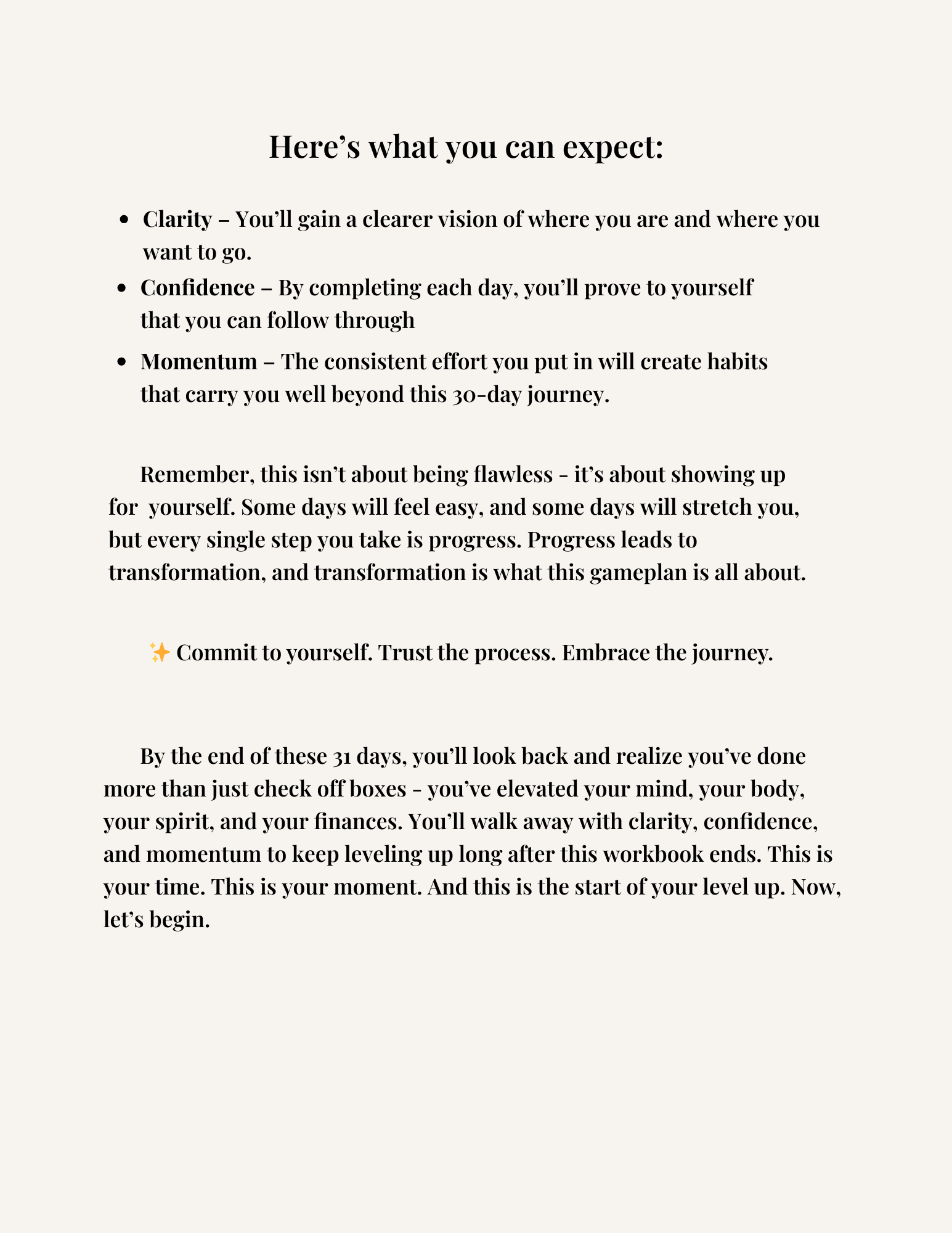 The 31-Day Level Up Gameplan