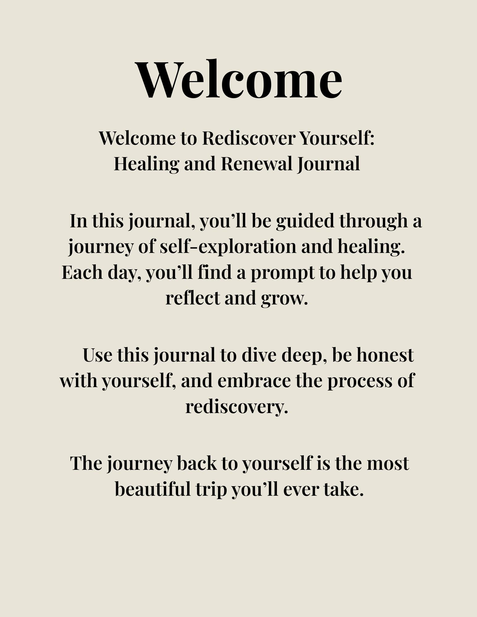 Rediscover Yourself Healing and Renewal Journal