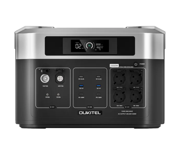 OUKITEL BP2000 virta-asema aurinko paneeli latauksella 2200W