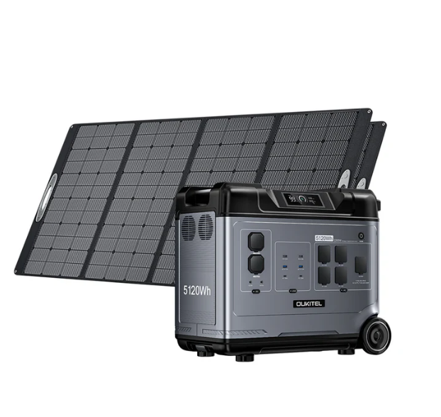 OUKITEL P5000 virta-asema 5120Wh + 2 X 400W aurinkopaneeli