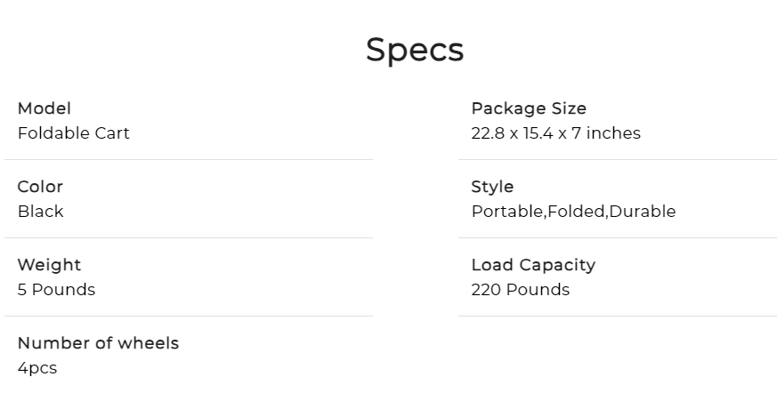Oukitel Taitettava kärry