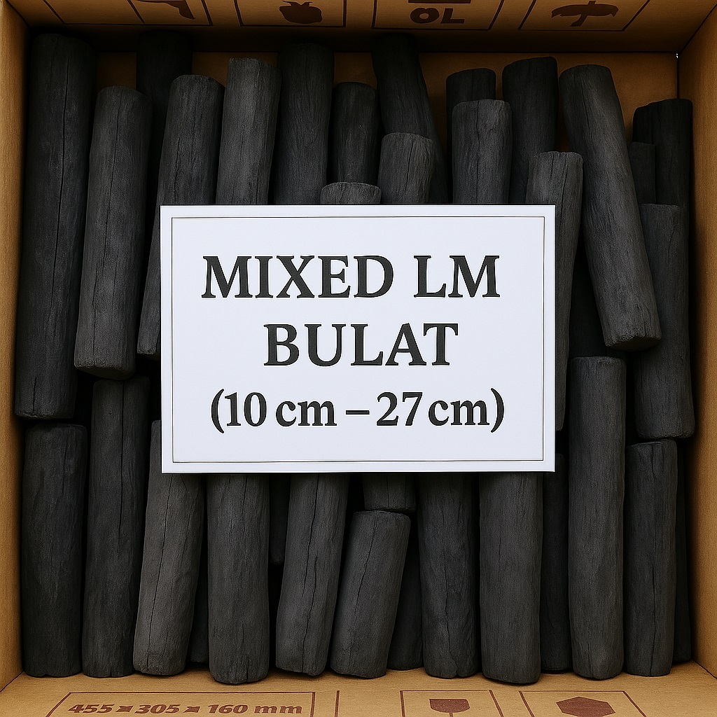 Binchotan White Ukuran MIXED LM BULAT panjang 20-27cm