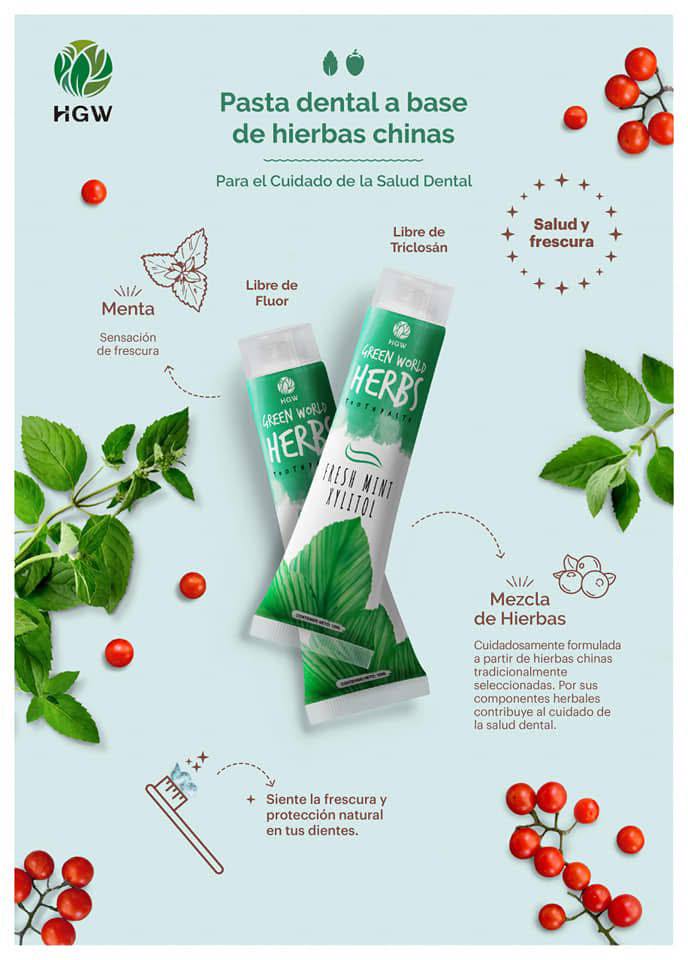 Pasta dental 100 % ingredientes naturales HGW