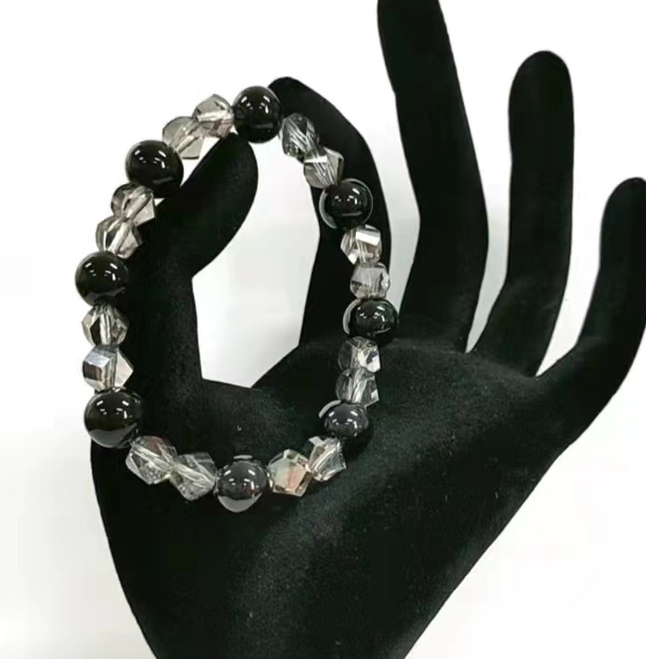 Pulsera de Turmalina Negra HGW - Alivio Natural y Protección Energética