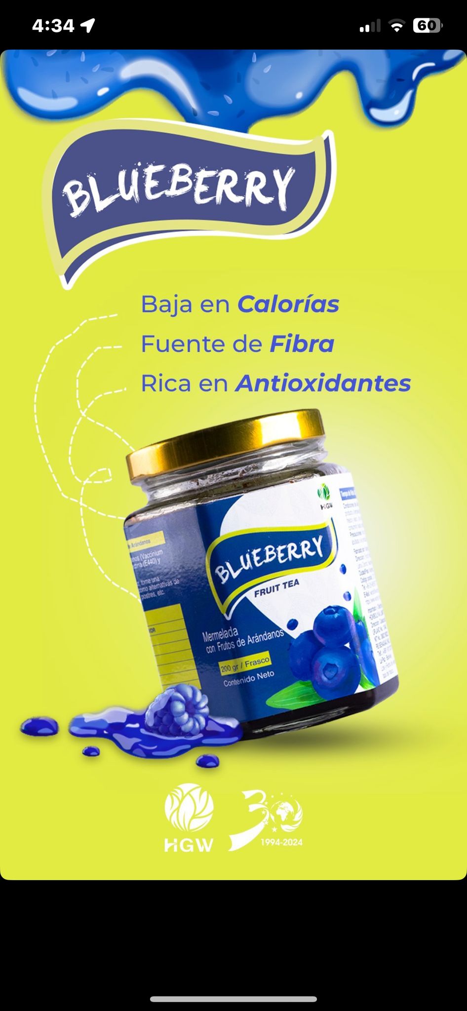 Mermelada con Arándanos - HGW