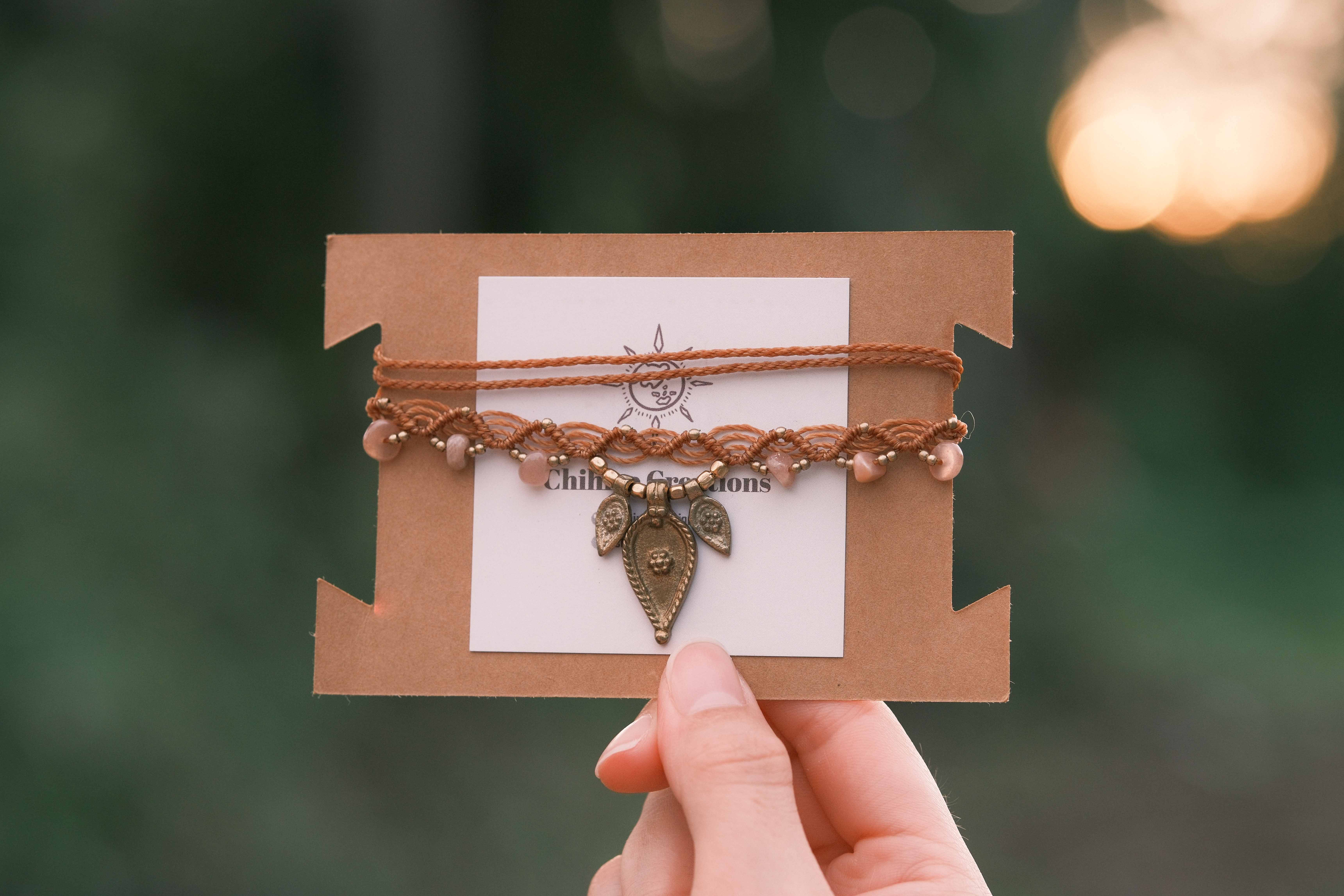 Solar Leaf Sunstone Choker