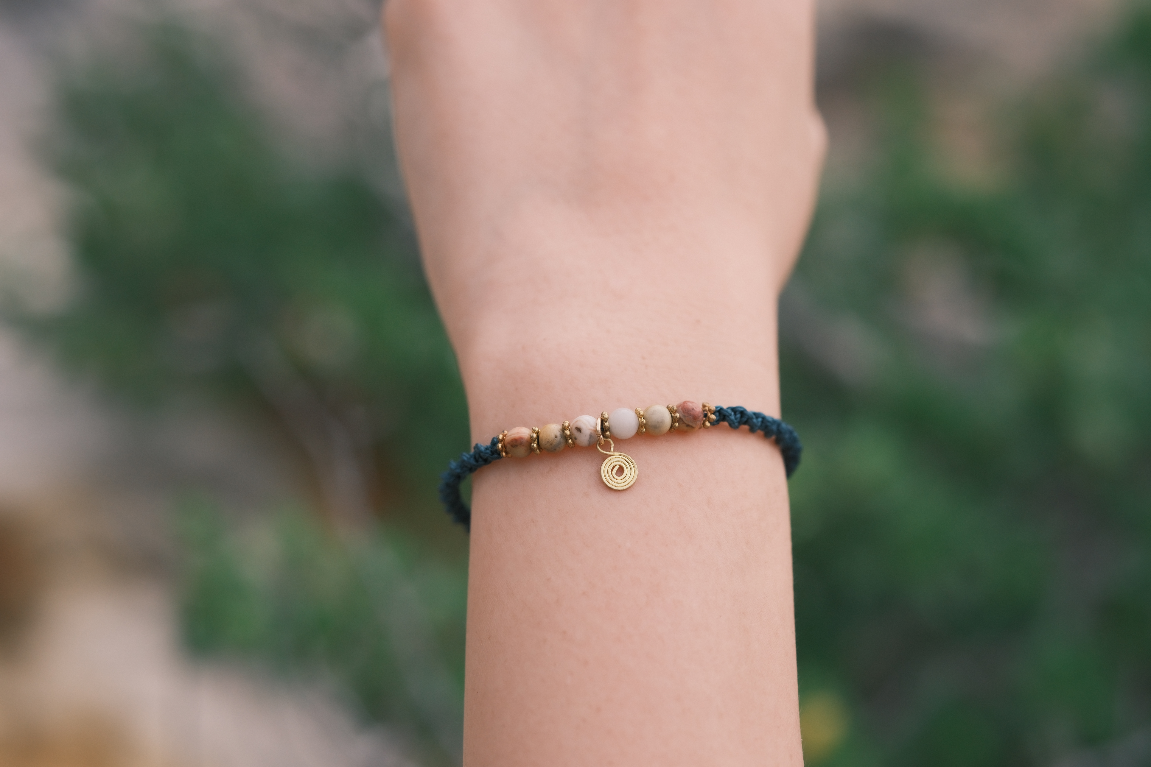 Teal Spiral Bracelet