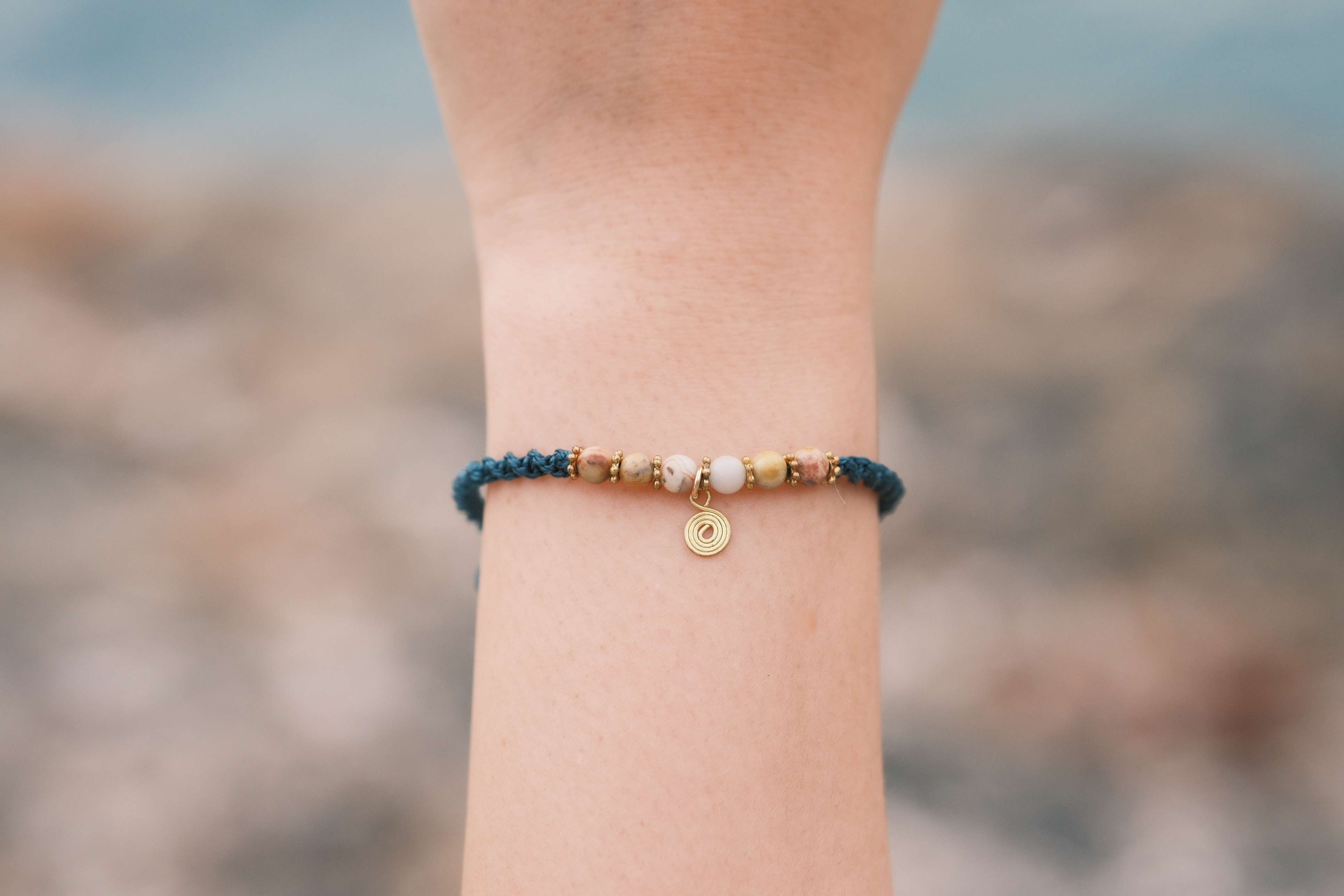Teal Spiral Bracelet
