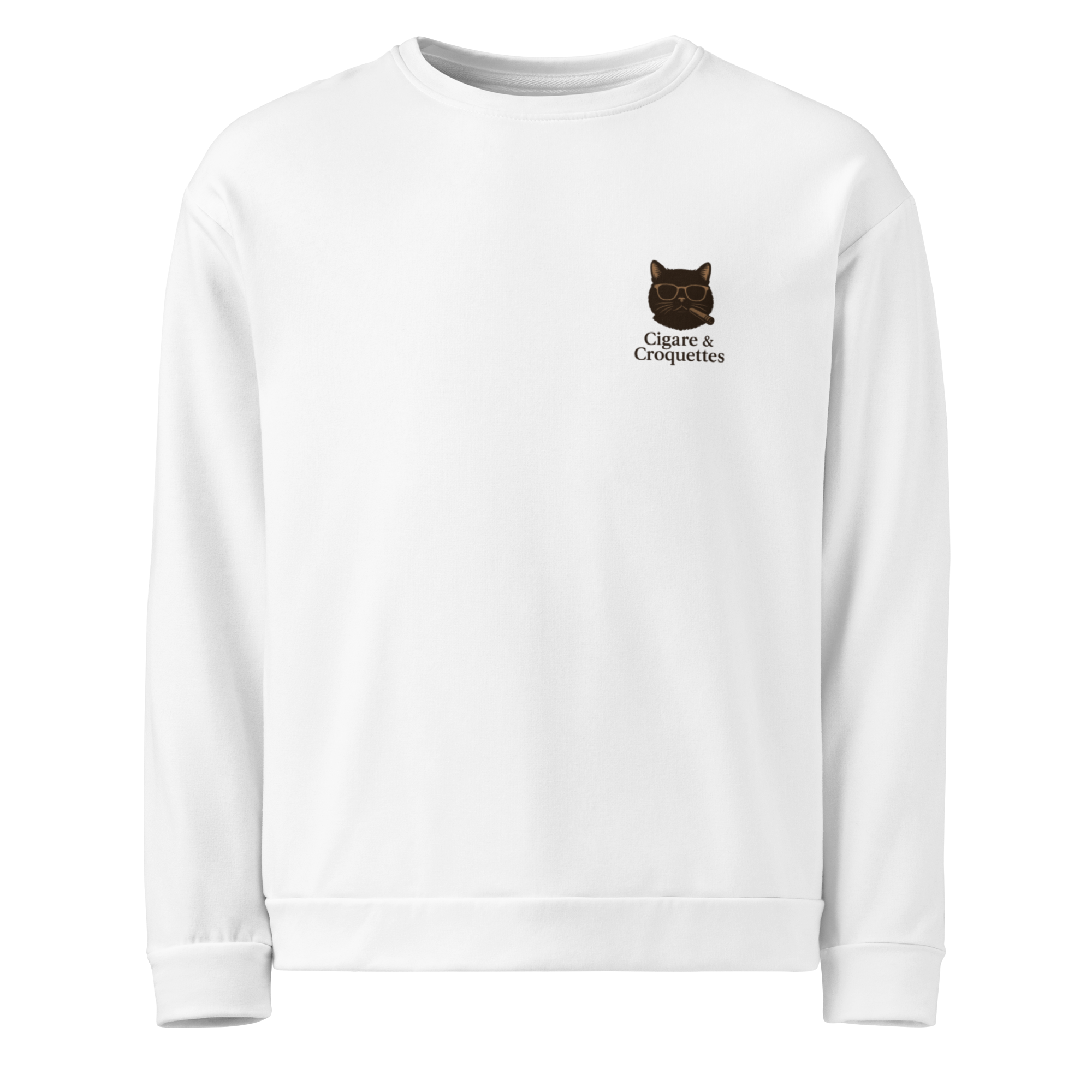 Cigare & Croquettes Golf Cat Oversized Sweatshirt White Woman