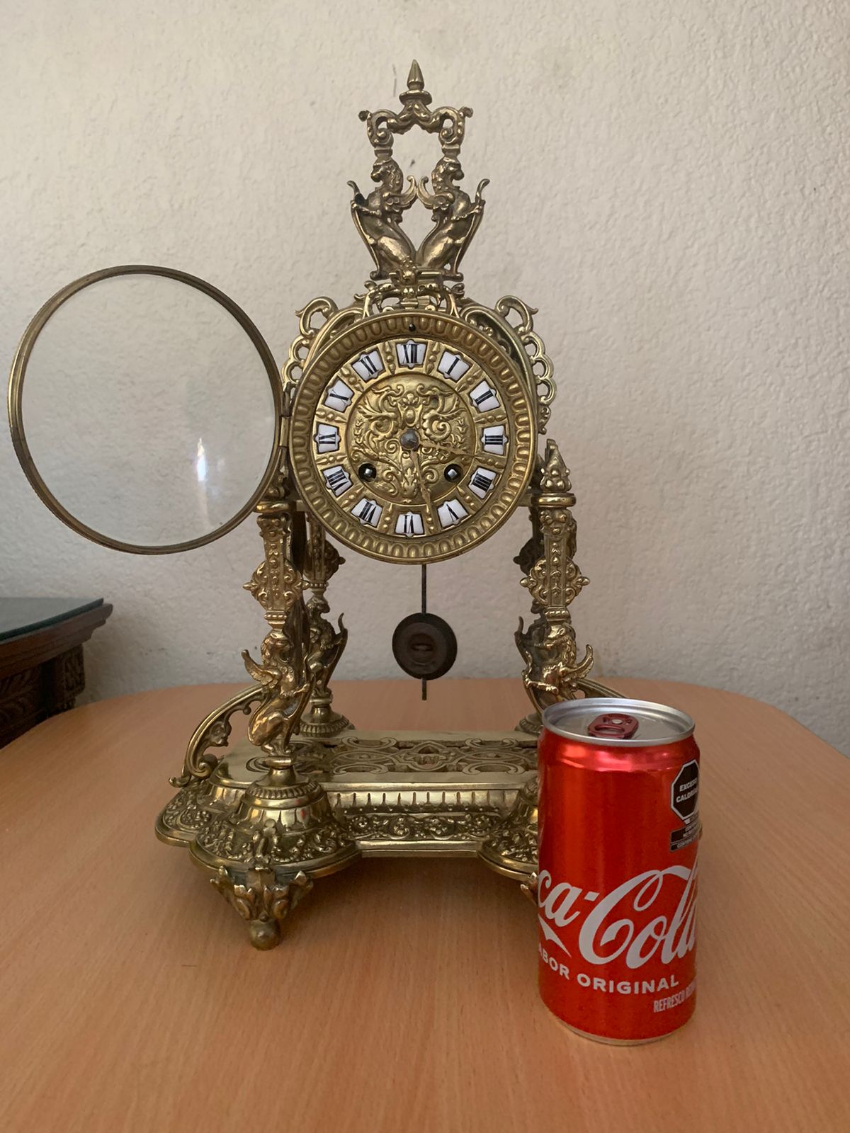 Antiguo Reloj Imperial de bronce tipo pórtico