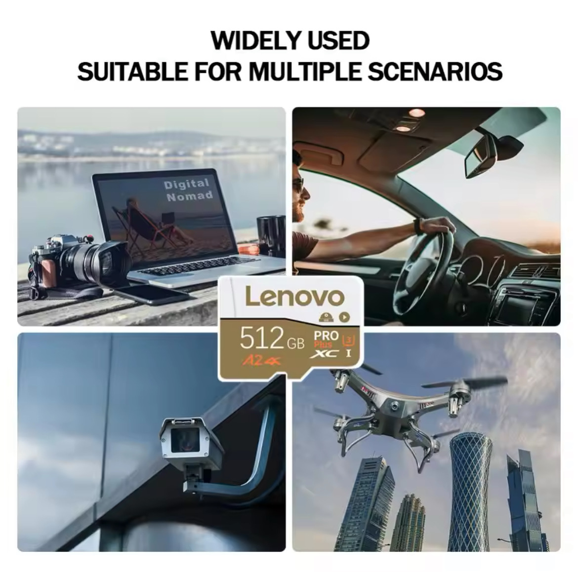 Lenovo Micro SD Memory Card 2TB high quality 4K A2 Pro Plus XC1for mobile phone Tablets Toys and Gaming devices 