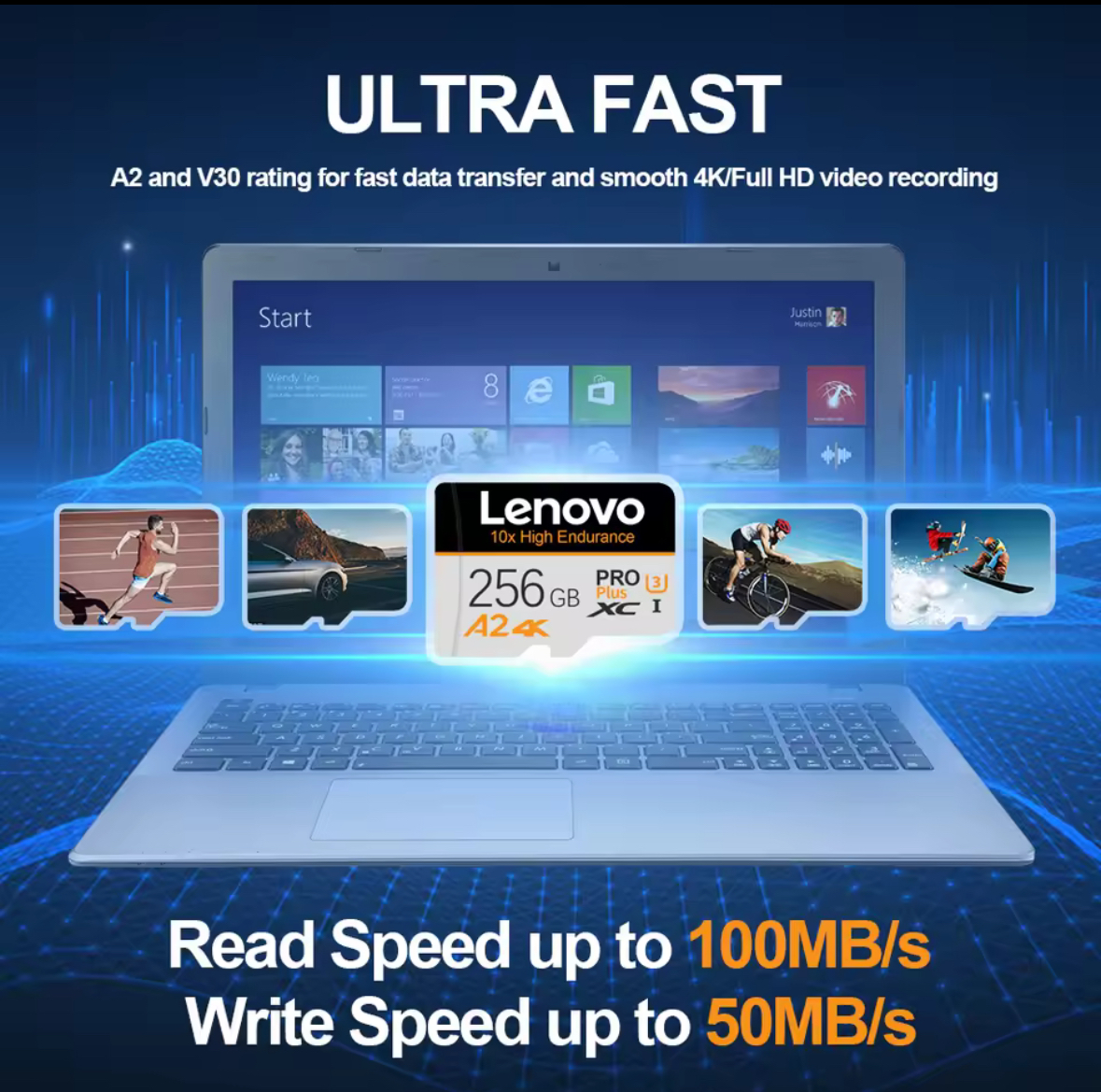 Lenovo 2TB/ 1TB/ 512GB/ 256GB/ Micro SD Memory Card 4K A2 Pro Plus high Endurance Micro SD Memory Cards