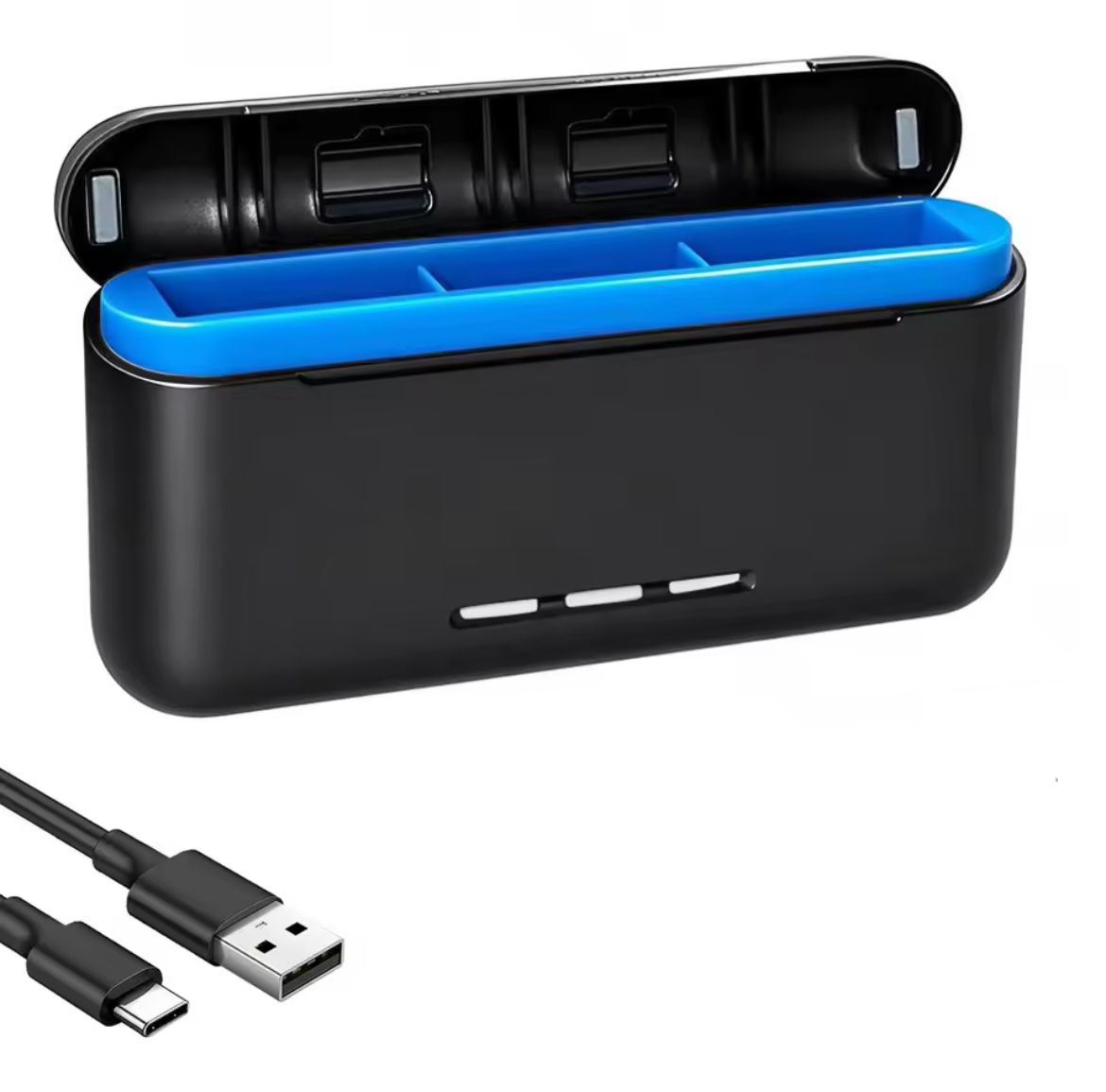 Charging Dock for Nintendo Switch Battery Charger Portable Charging Case for GoPro Hero 09 10 11 12 with LED Display Magnetic Lid Pocket Size