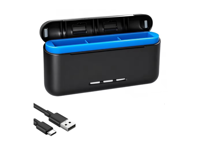 Charging Dock for Nintendo Switch Battery Charger Portable Charging Case for GoPro Hero 09 10 11 12 with LED Display Magnetic Lid Pocket Size