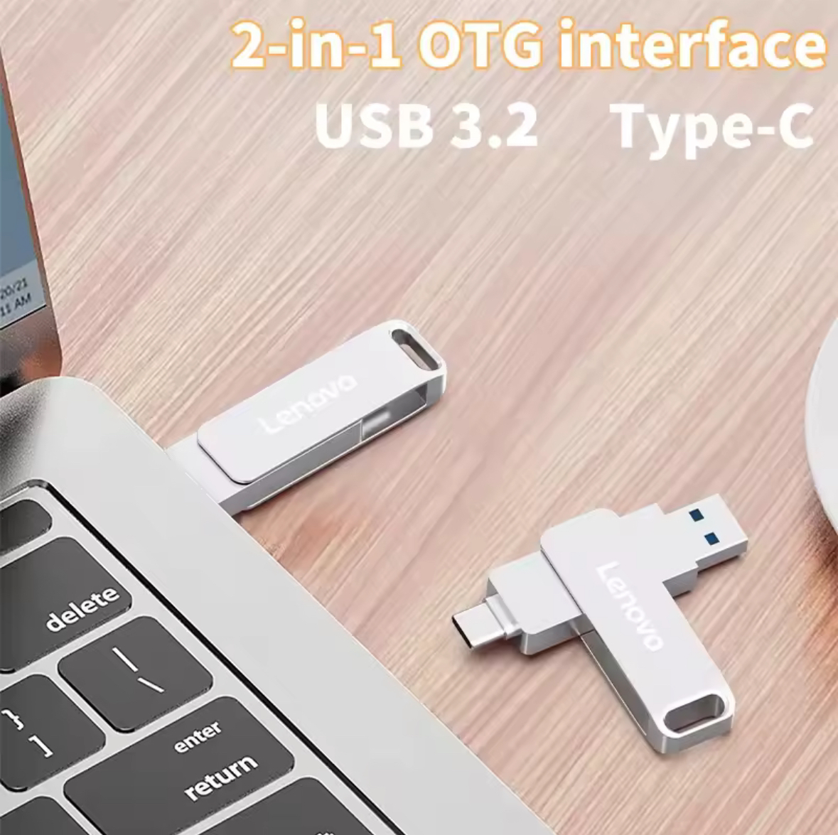 Lenovo 64TB USB Flash Drives USB 3.0 Metal Pen Drive 8TB OTG High Speed Pendrive Portable SSD USB Memory Stick For Laptop PC