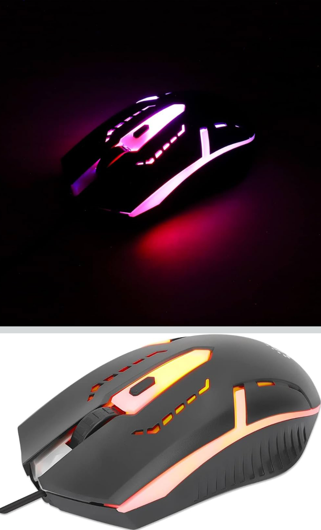Gaming Mouse RGB LED Ergonomic Design