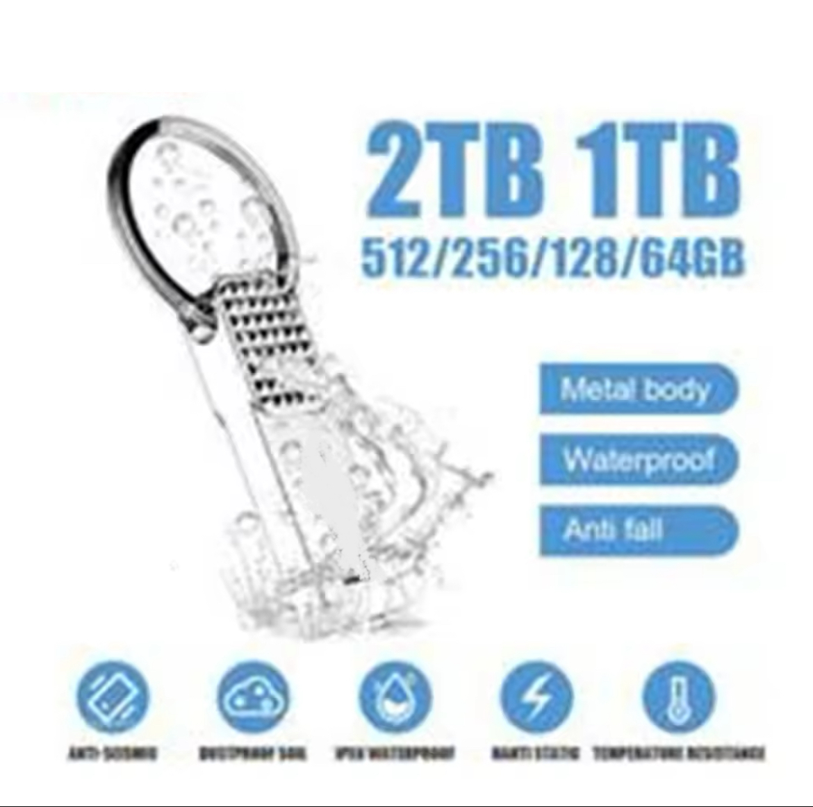 2TB USB Flash Drive High-capacity portable storage
