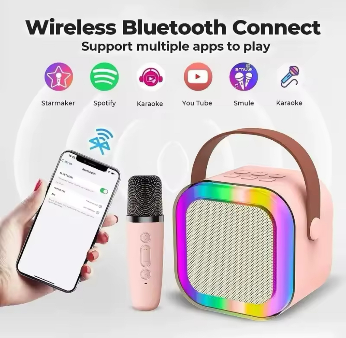 Portable Bluetooth Speaker with Microphone