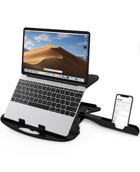 Adjustable Laptop Stand with Phone Holder