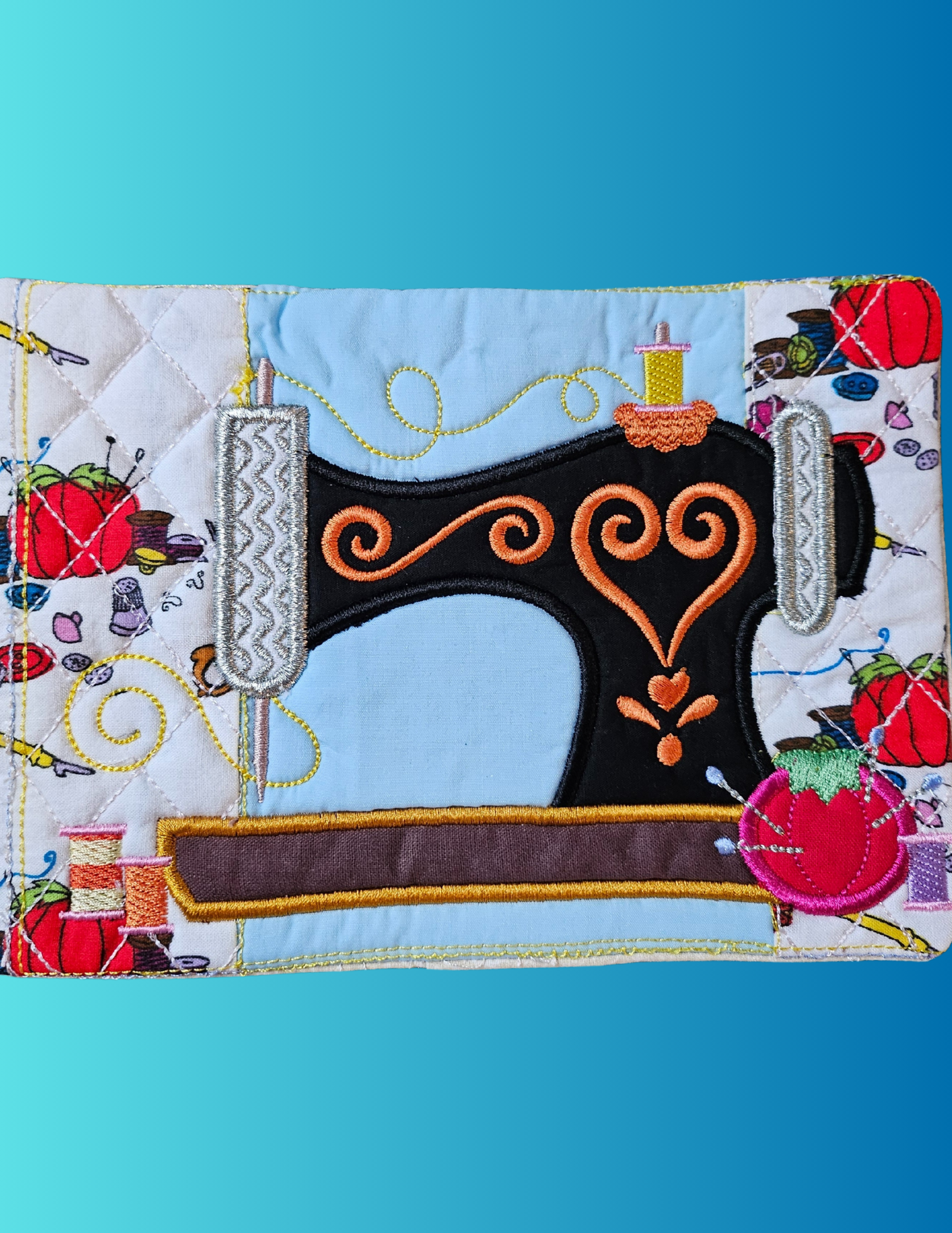 Vintage Sewing Machine Mug Rug