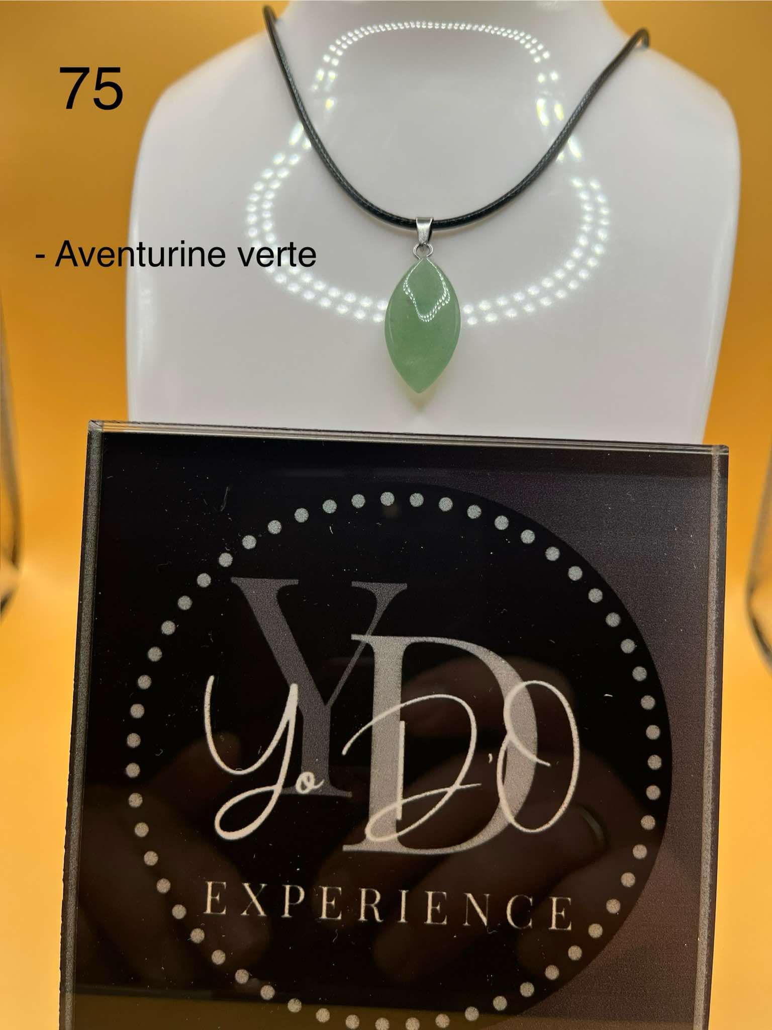 Collier en aventurine verte (75)