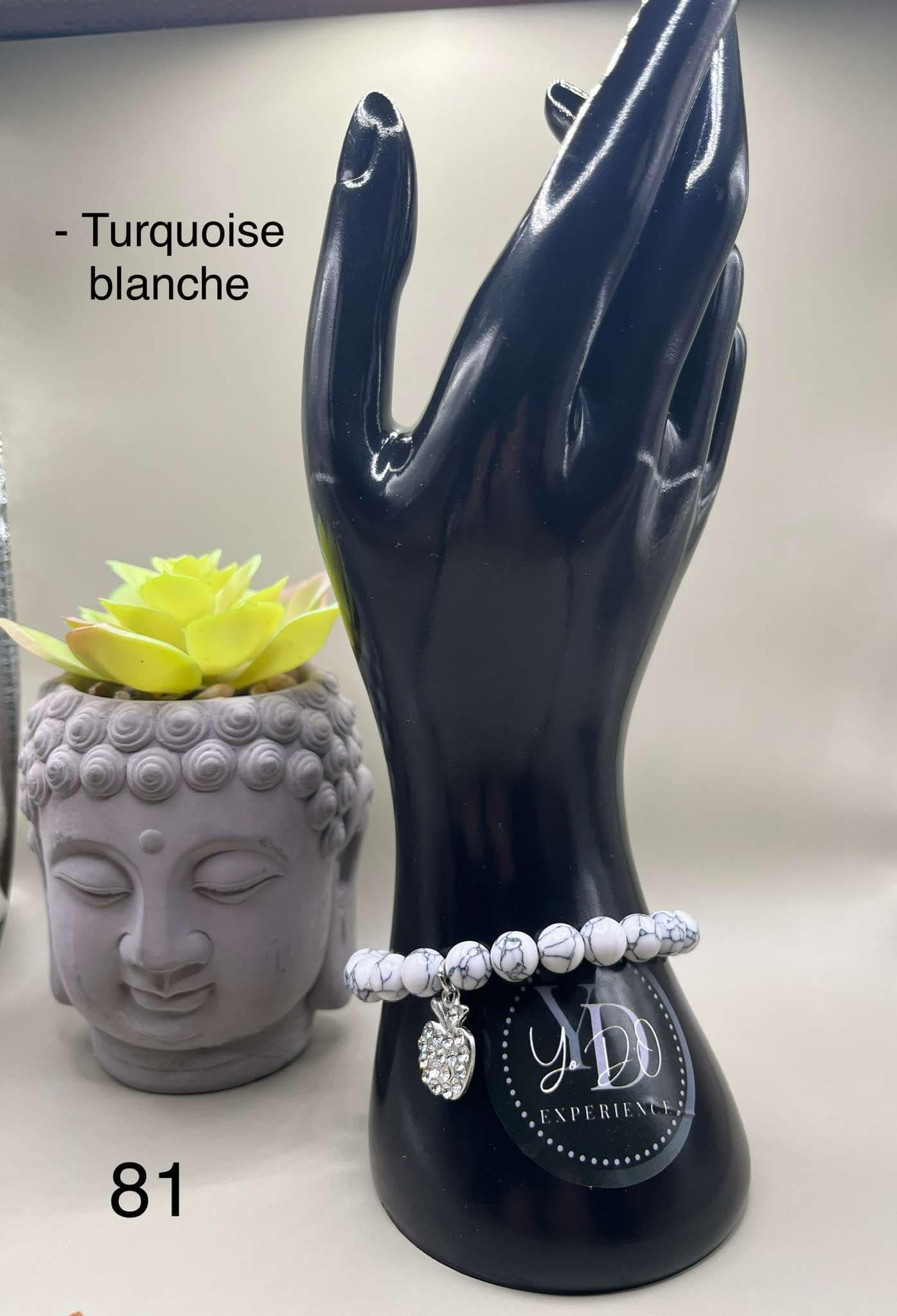 Bracelet en Turquoise Blanche (81)
