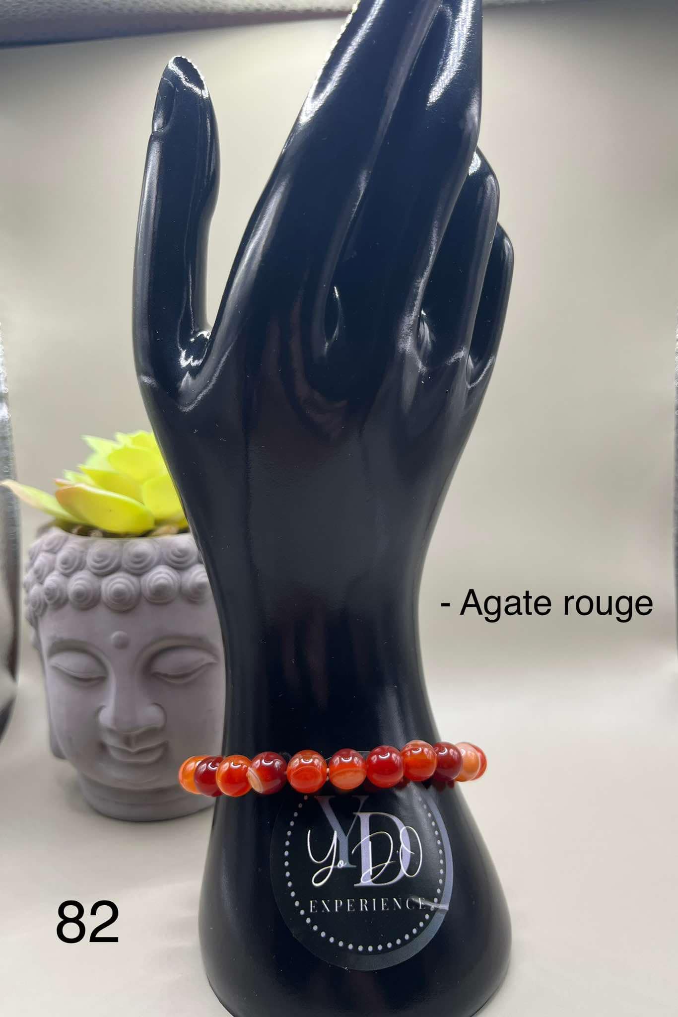 Bracelet en agate rouge (82)