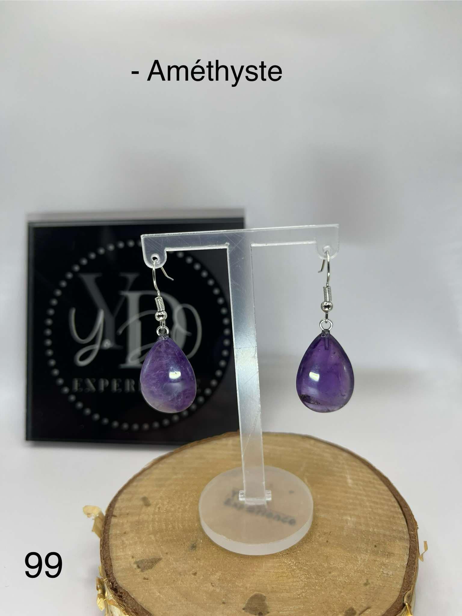 Boucles d'oreilles en améthyste (99)