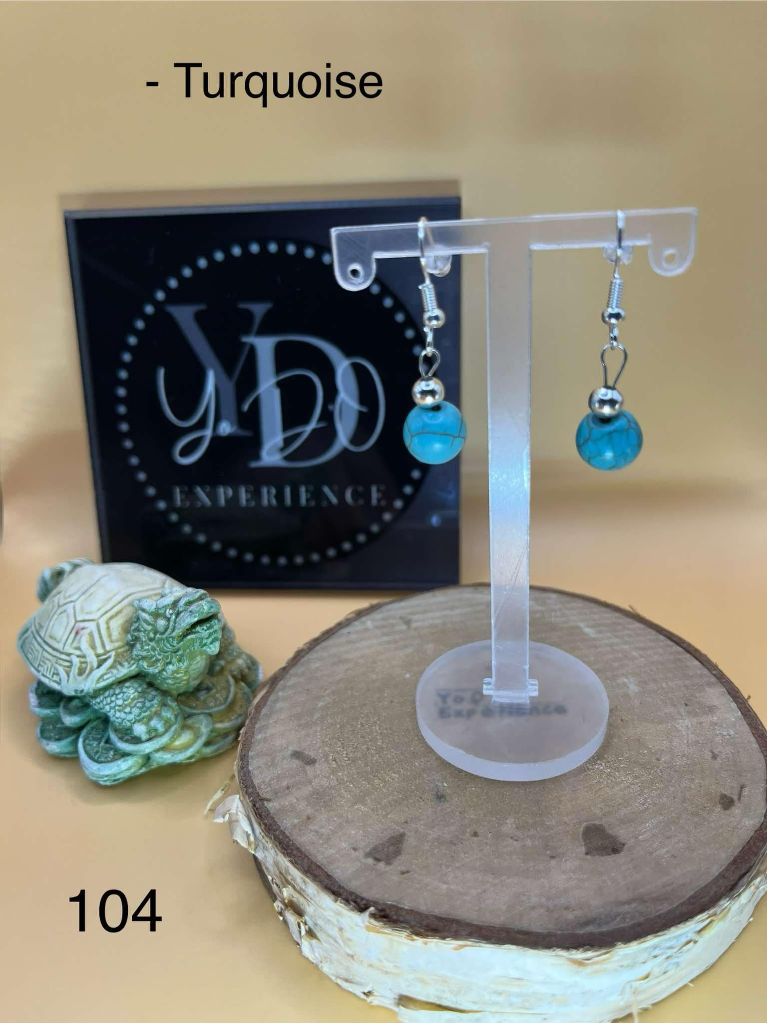 Boucles d'oreilles turquoise (104)