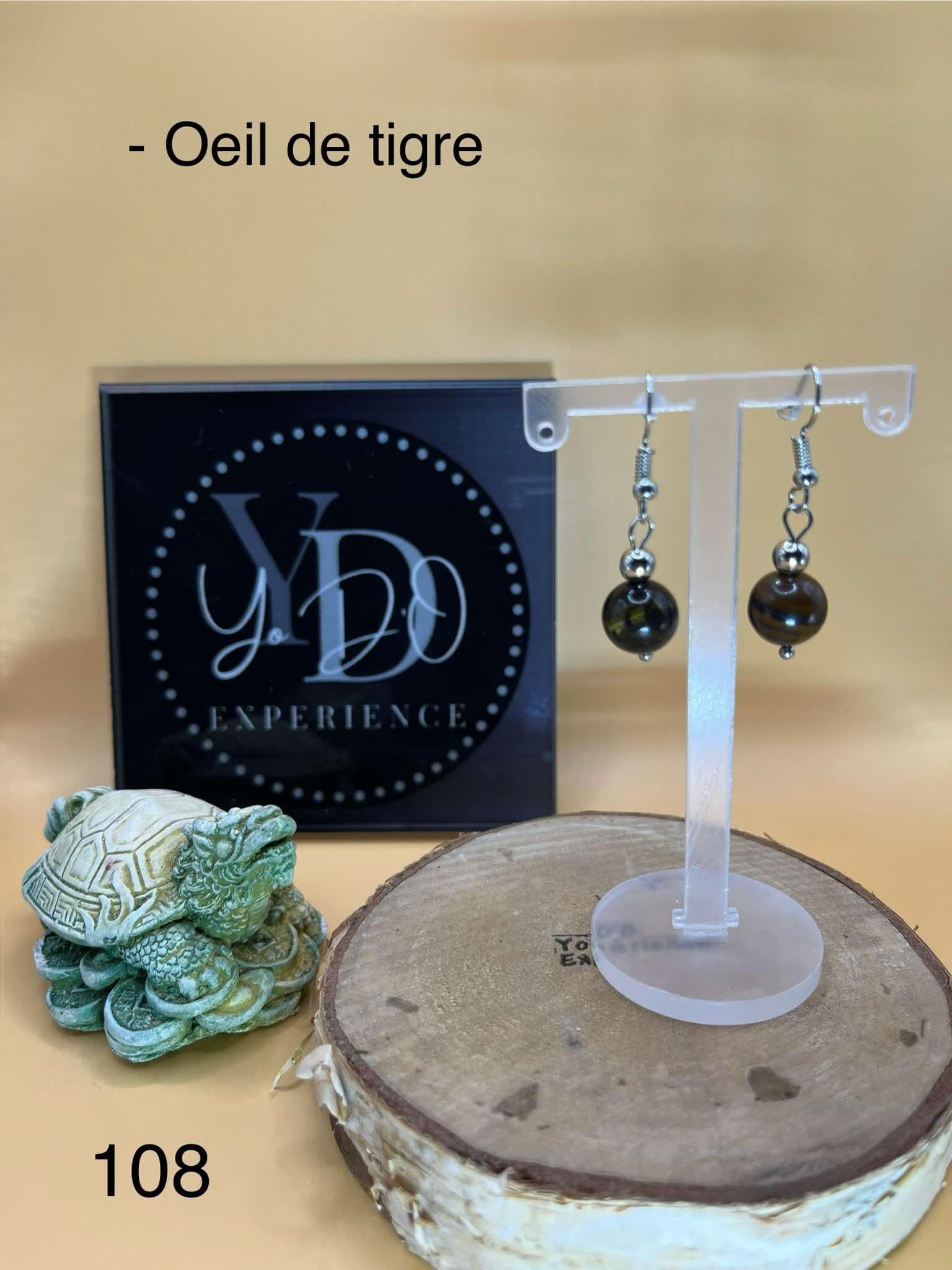 Boucles d'oreilles Œil de tigre (108)