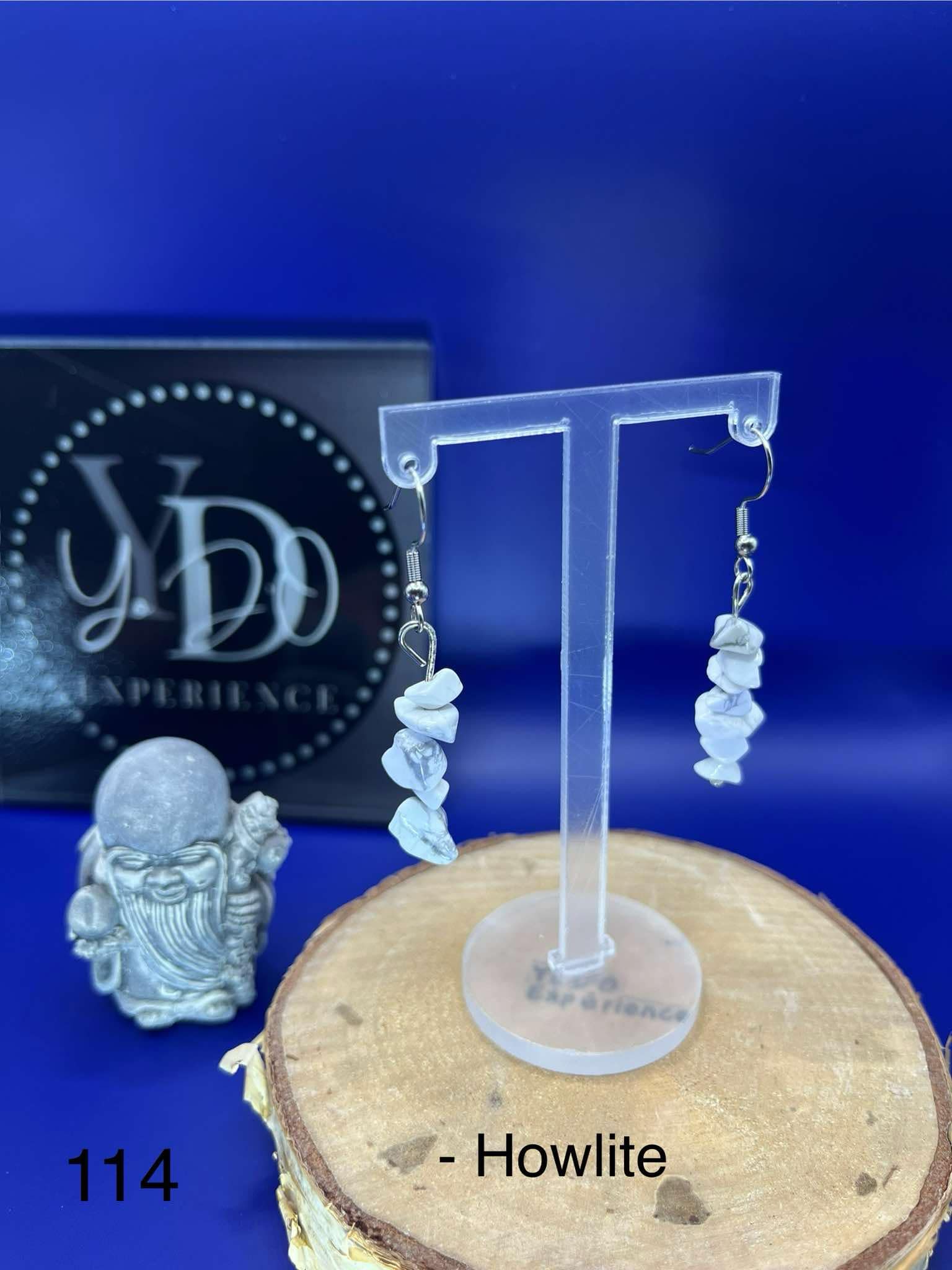 Boucles d'oreilles en howlite (114)