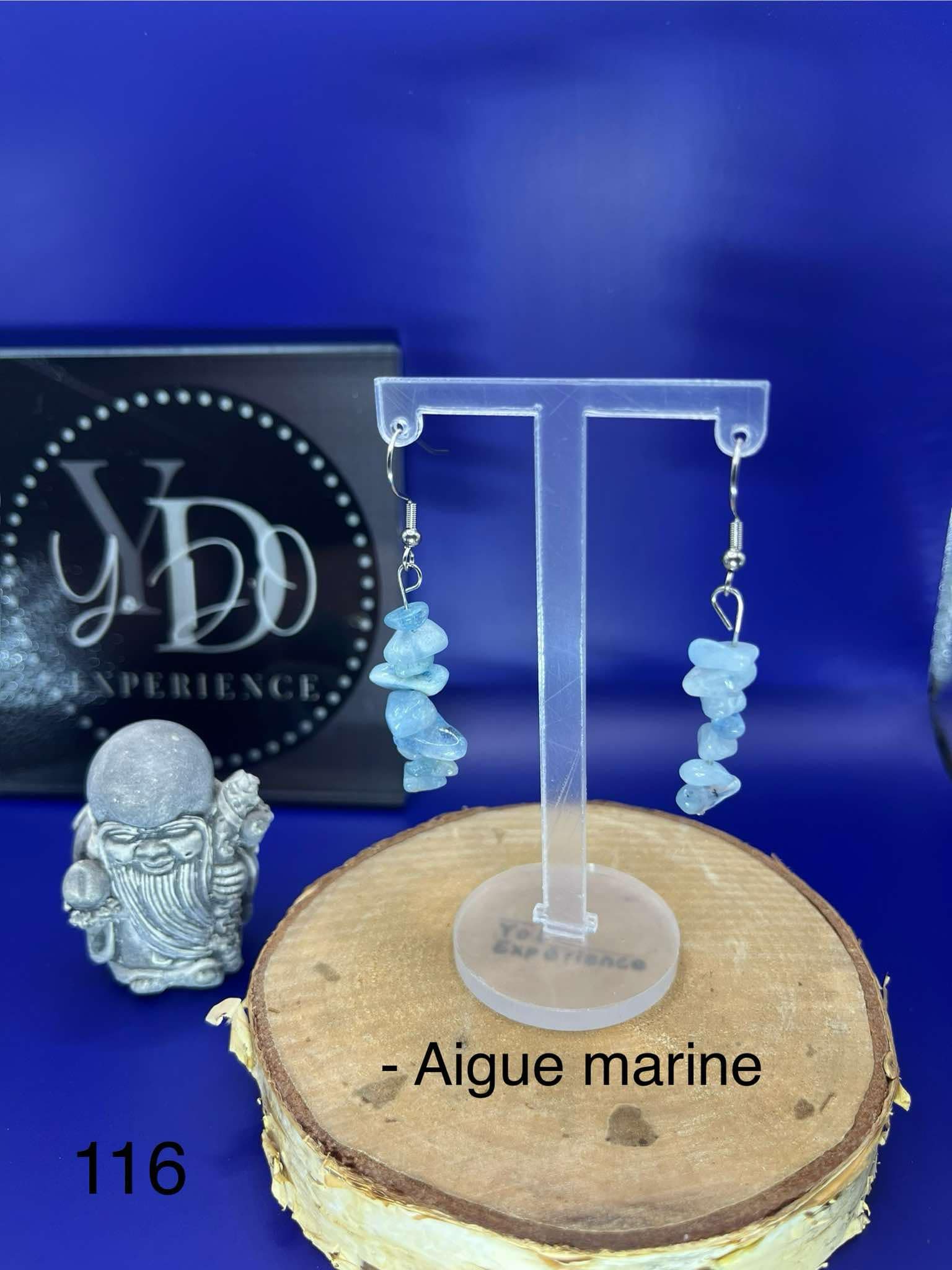 Boucles d'oreilles en aigue-marine (116)