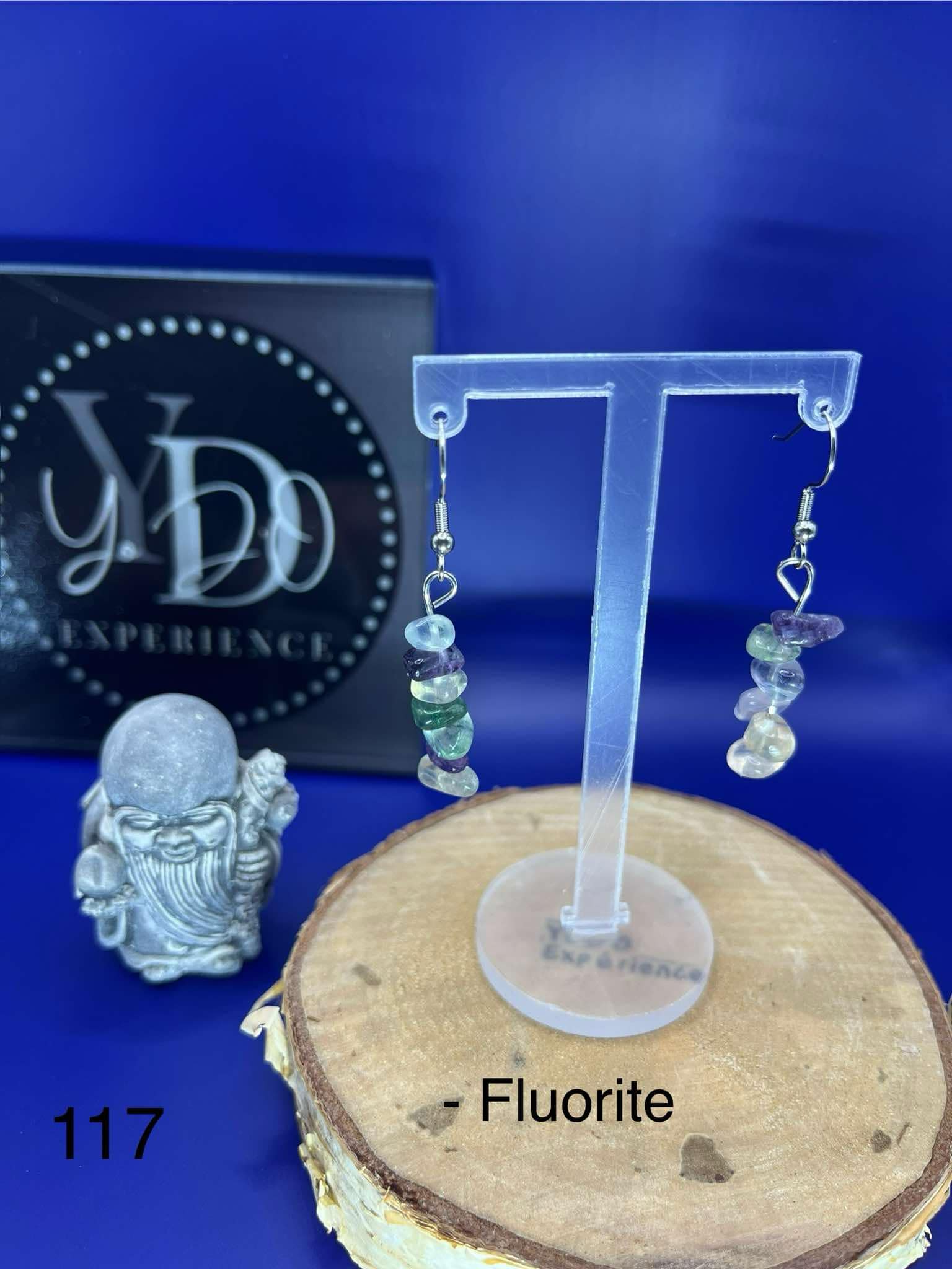 Boucles d'oreilles en fluorite (117)