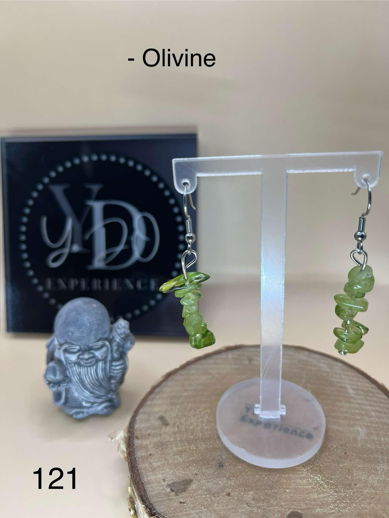 Boucles d'oreilles en olivine (121)