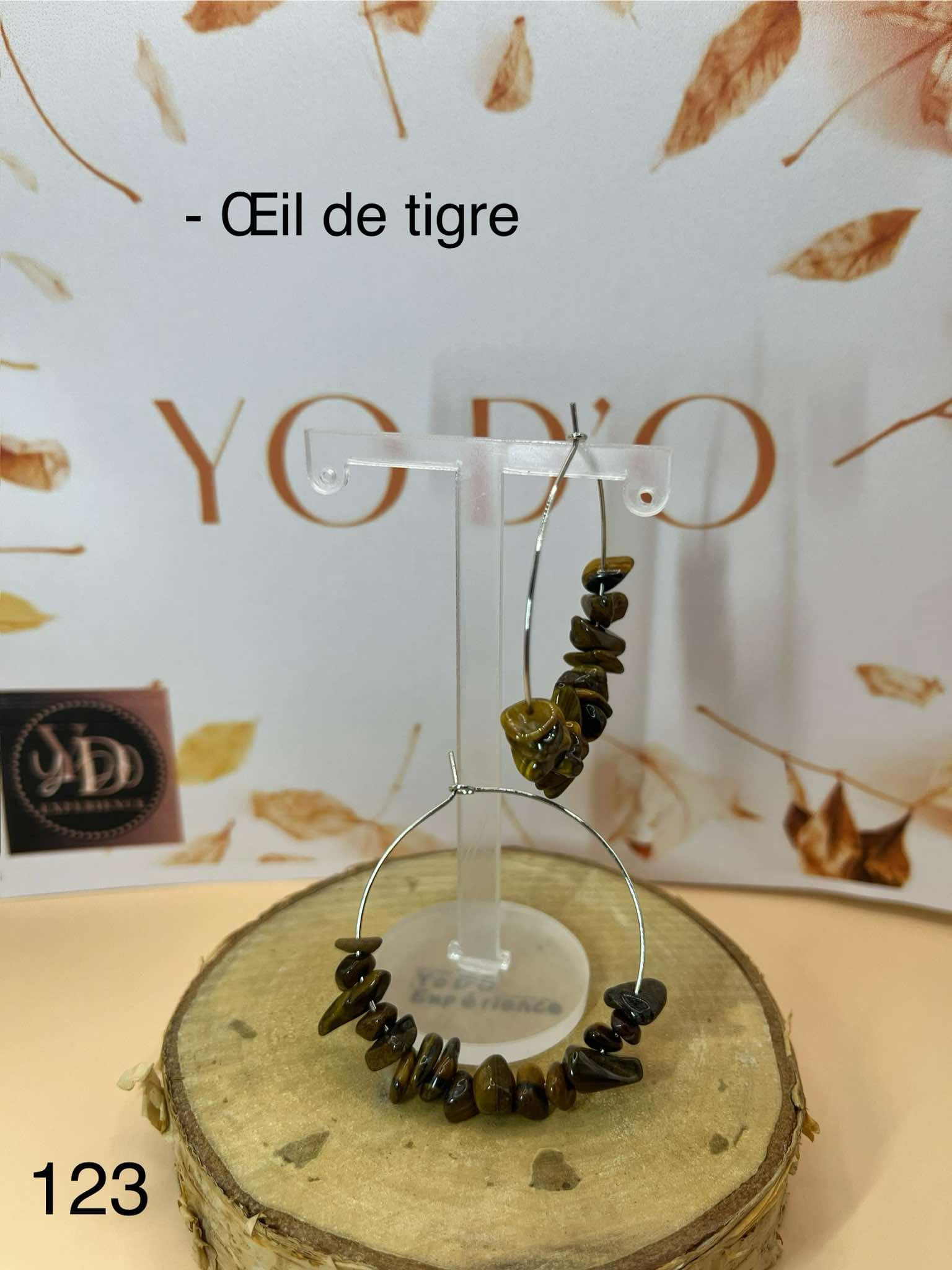  Boucles d'oreilles en œil de tigre (123)