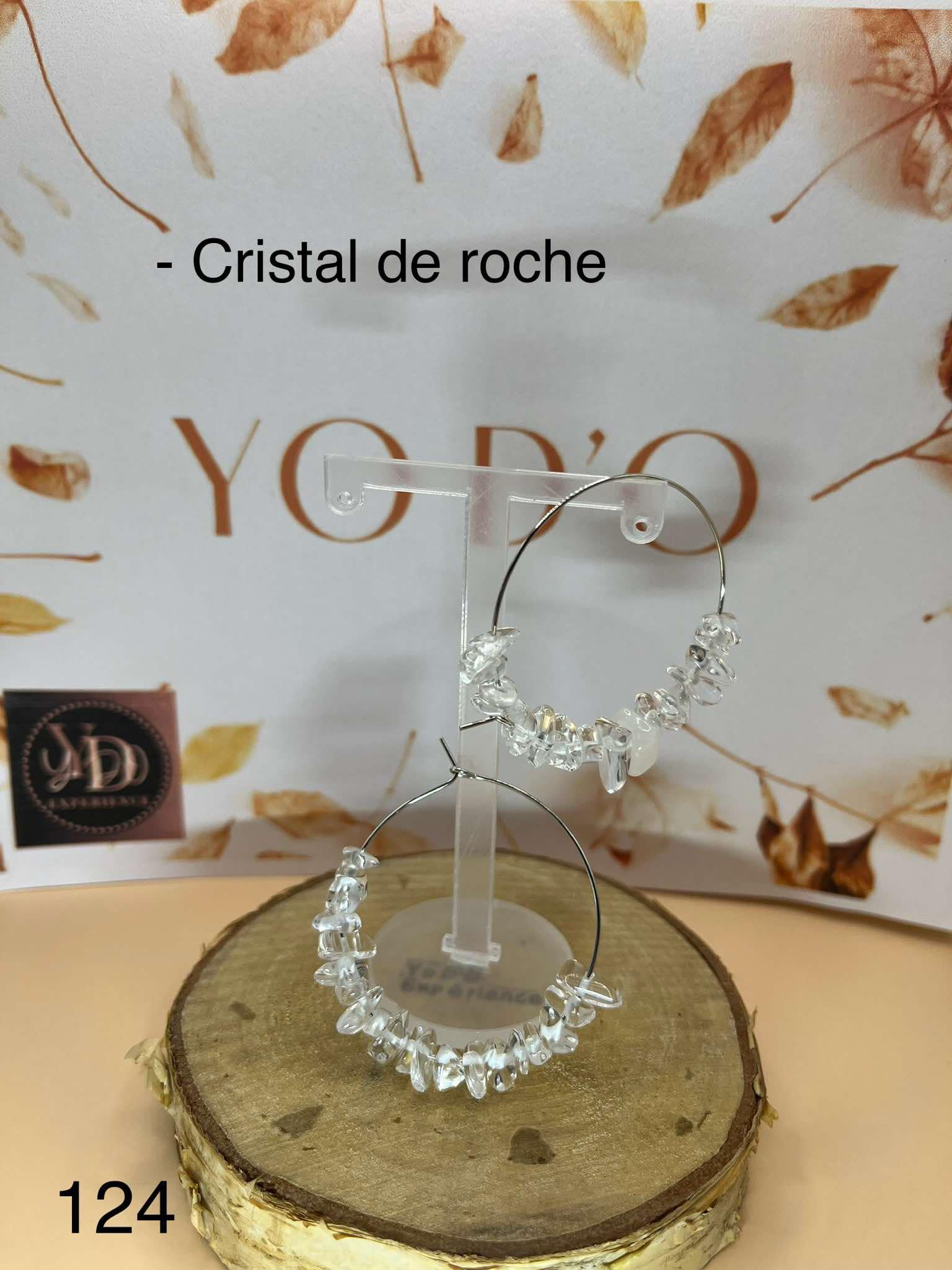 Boucles d'oreilles en cristal de roche (124)