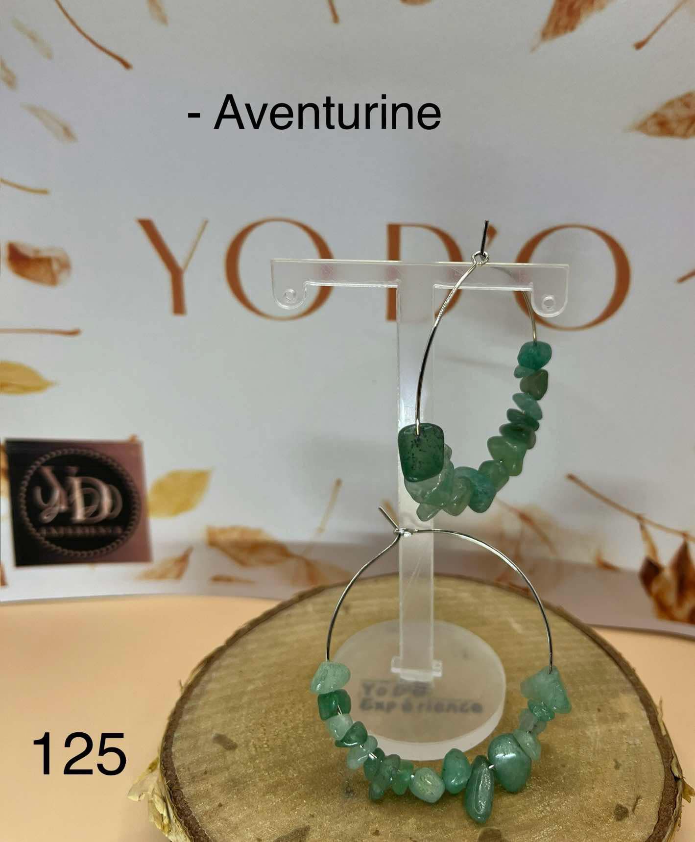Boucles d'oreilles en aventurine (125)