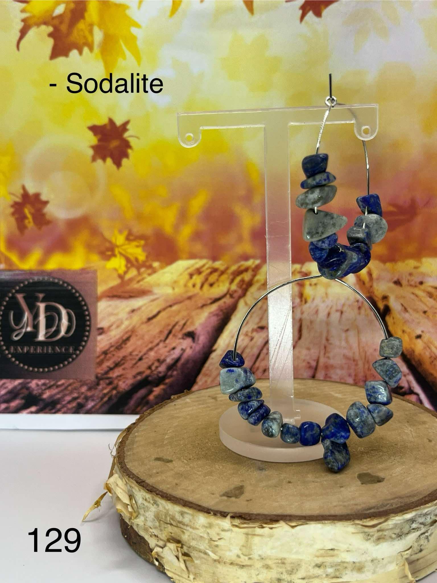  Boucles d'oreilles en Sodalite (129)