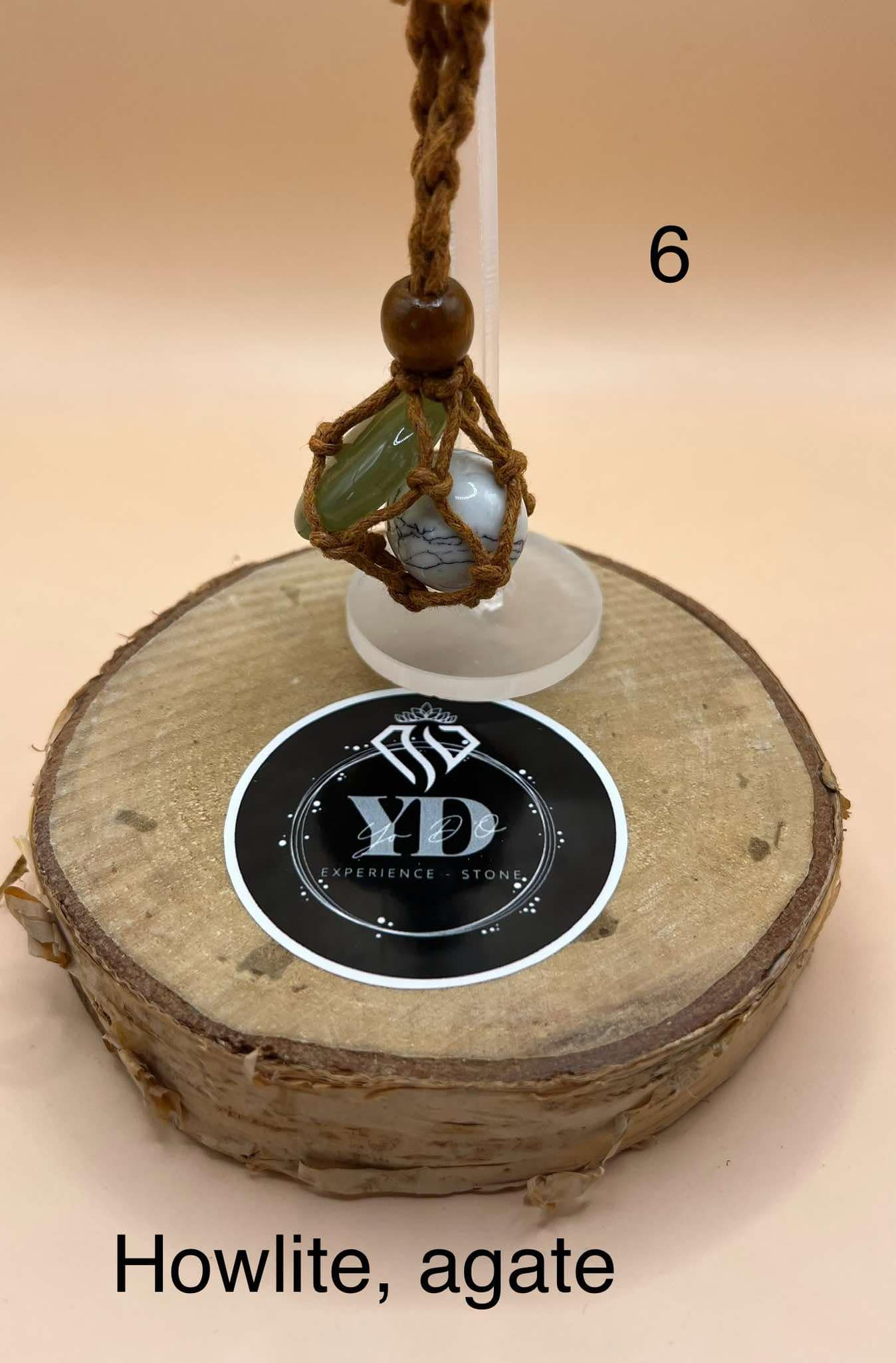 Pendentif pour chien en Howlite et Agate (6)