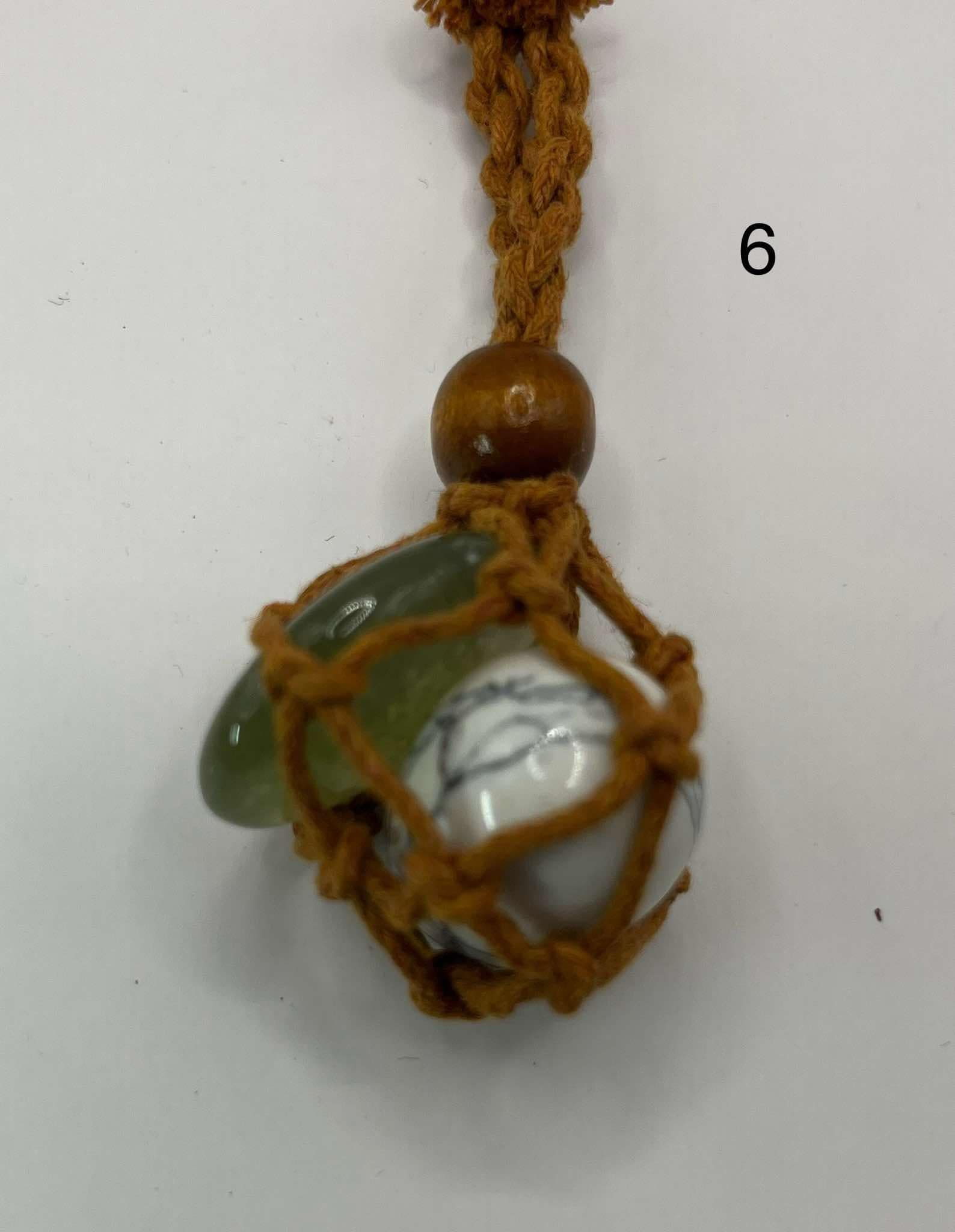 Pendentif pour chien en Howlite et Agate (6)
