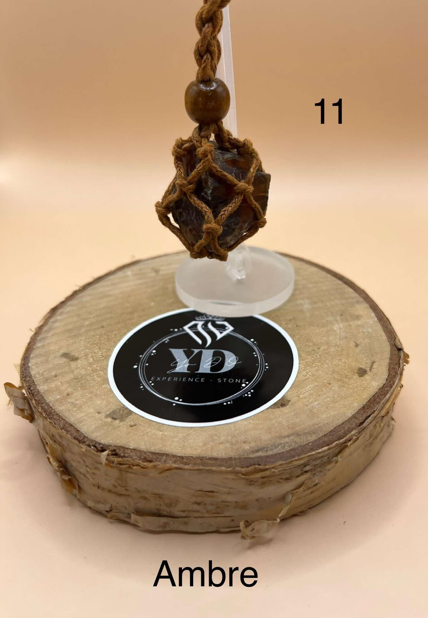 Pendentif pour chien avec une pierre d'Ambre (11)