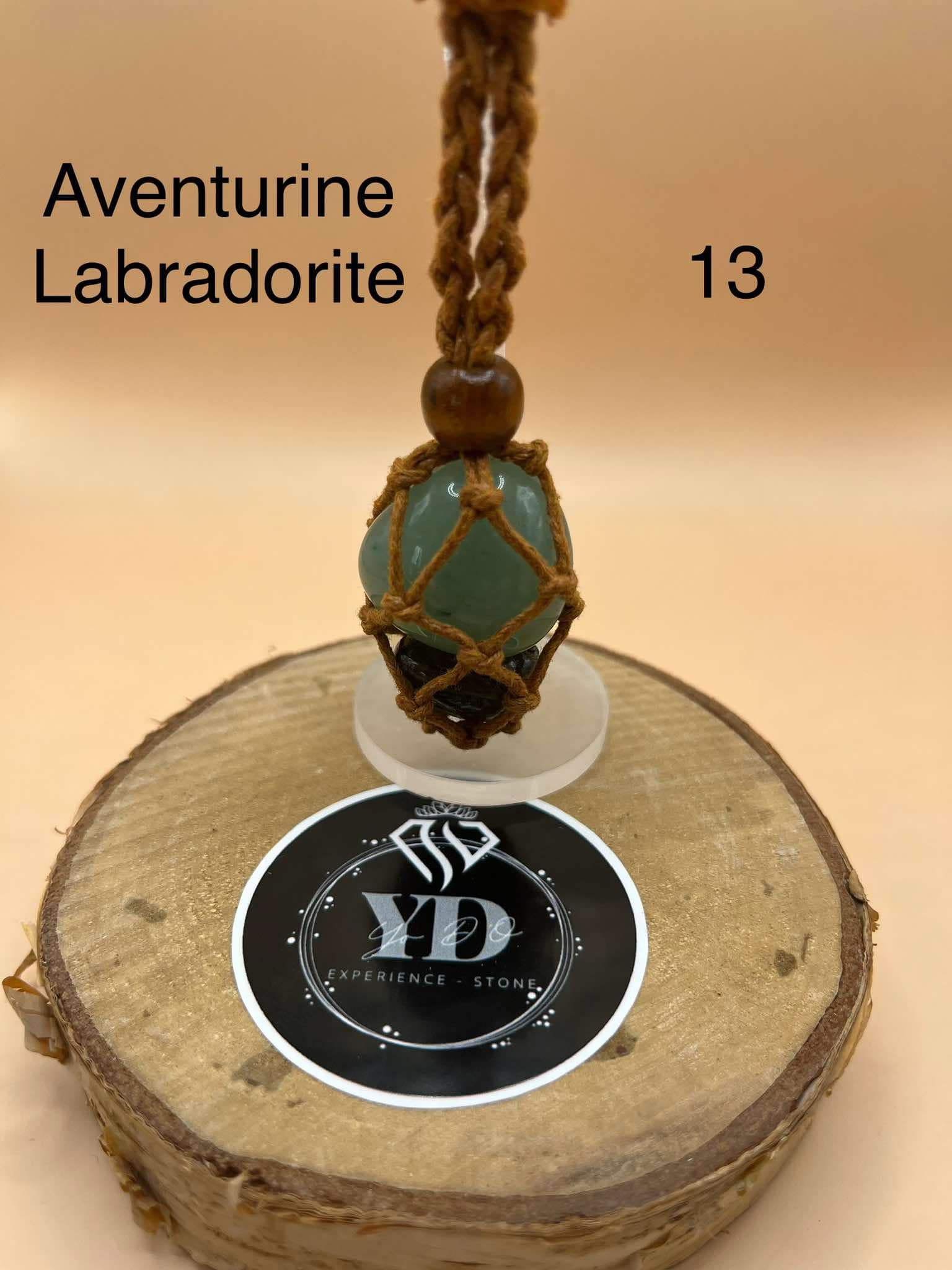 Pendentif pour chien en Aventurine, Labradorite (13)