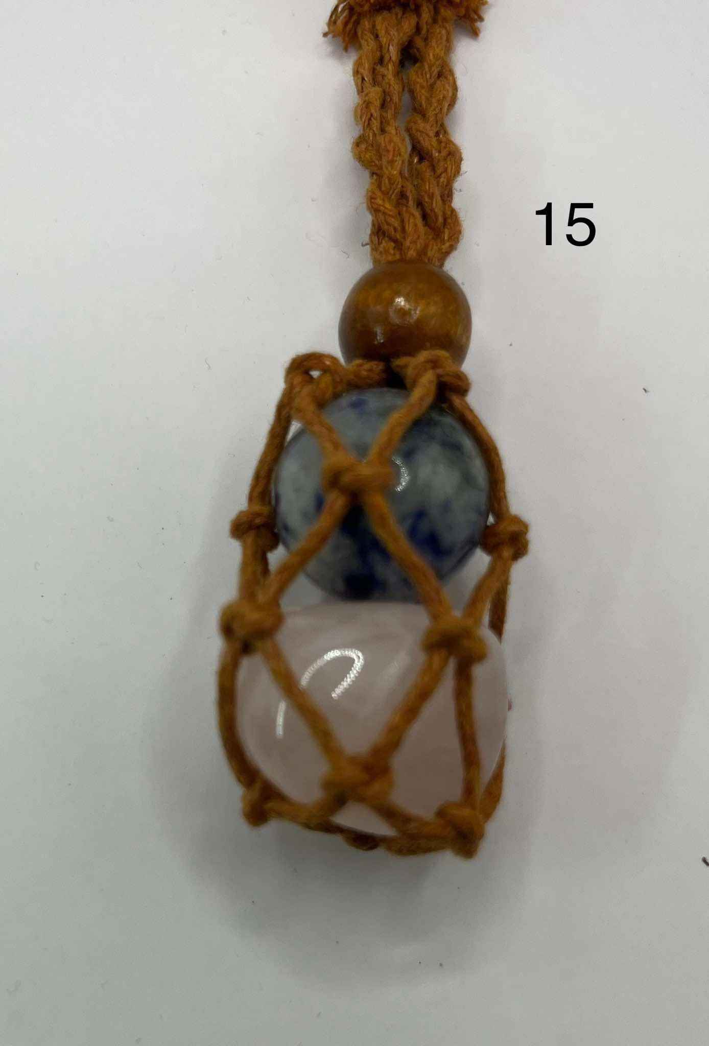 Pendentif pour chien en sodalite et quartz rose (15)