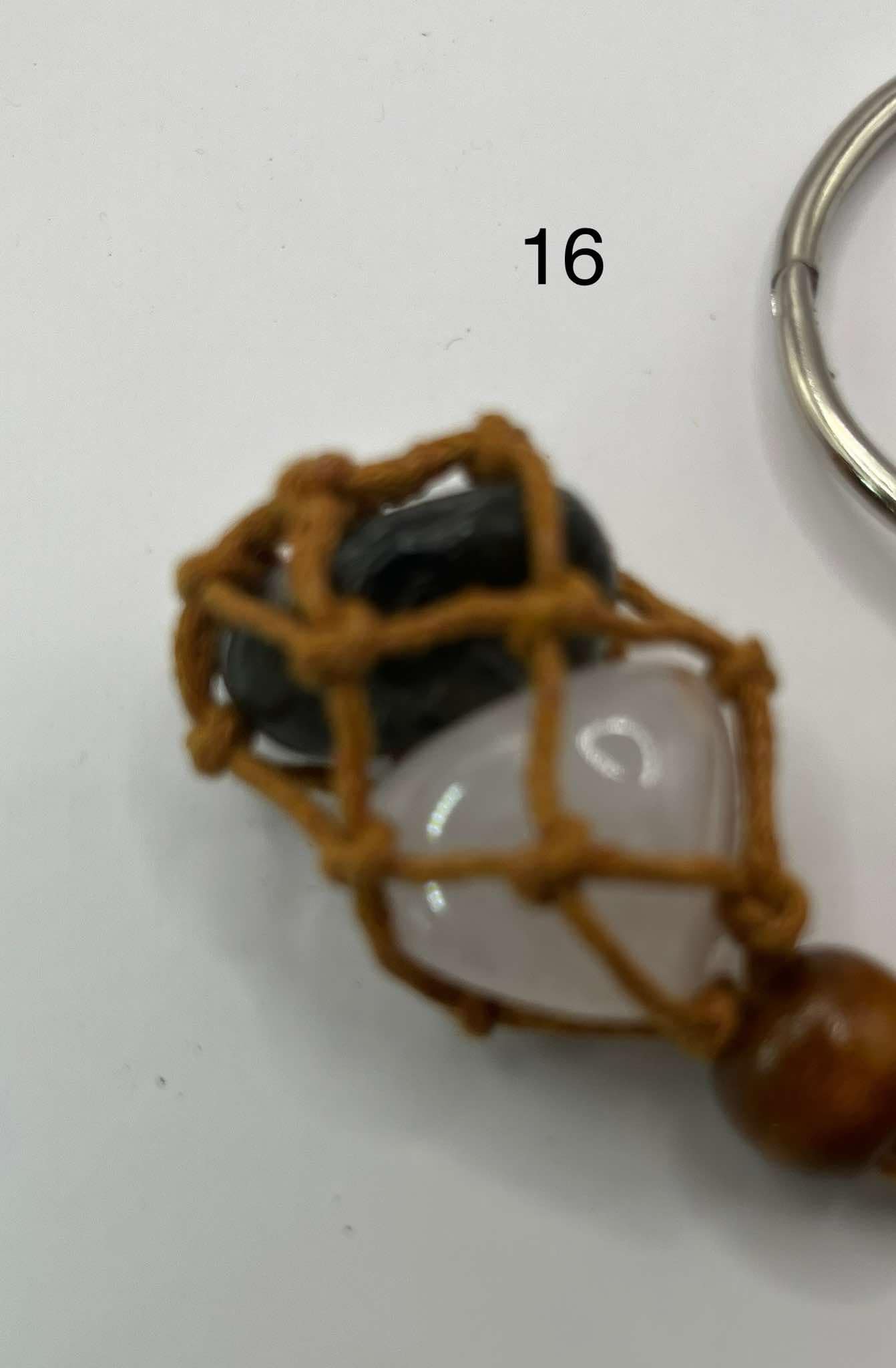 Pendentif pour chien en Quartz rose en labradorite (16)