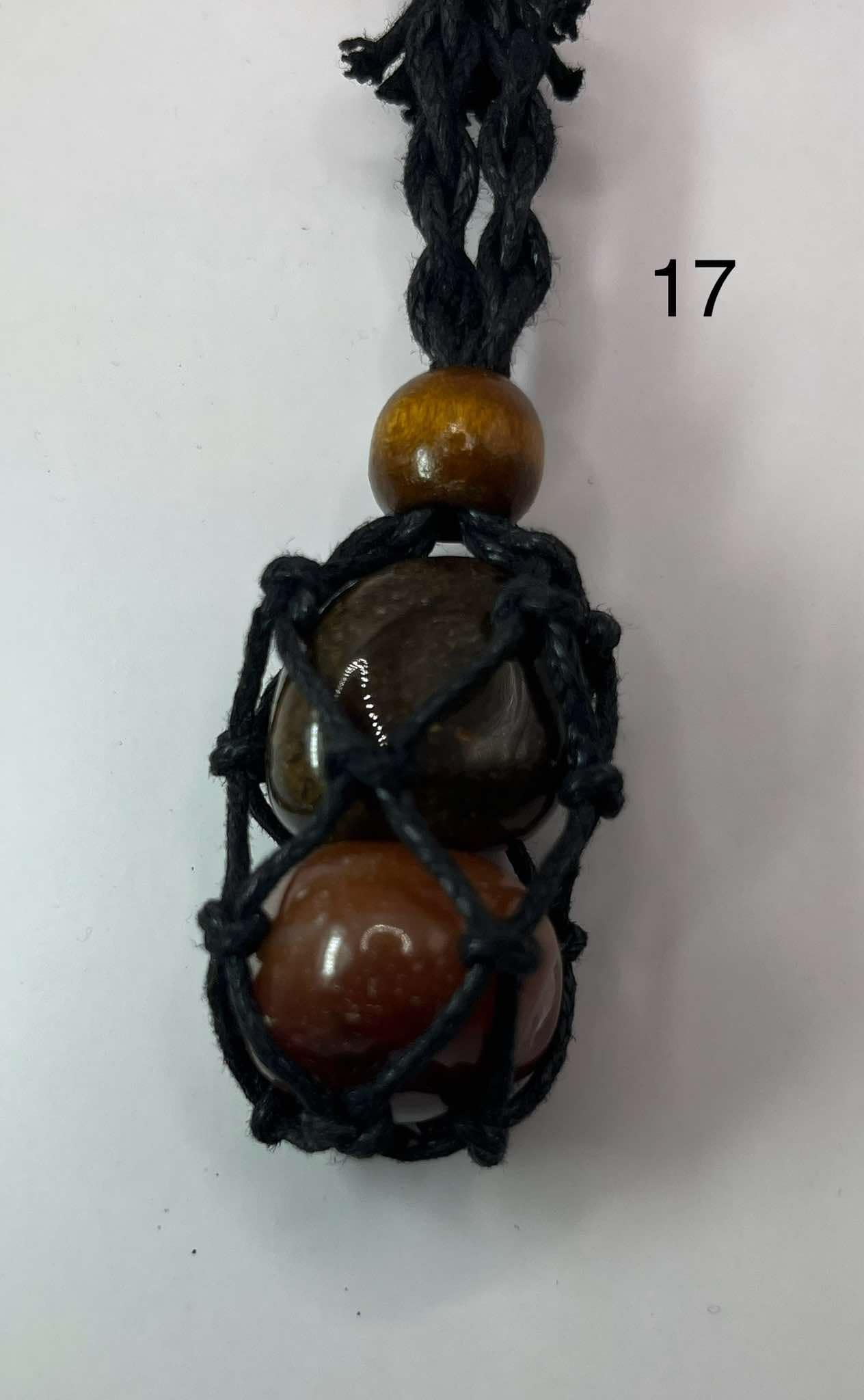 Pendentif pour chien en cornaline et œil de tigre (17)