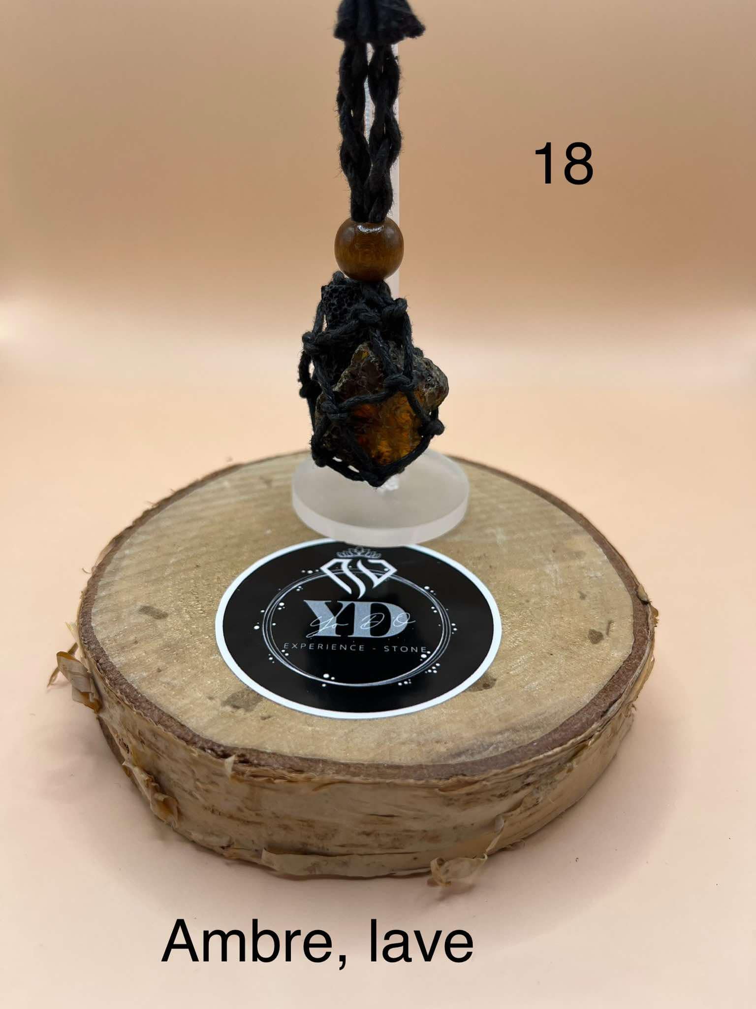 Pendentif pour chien avec Ambre et Lave (18)