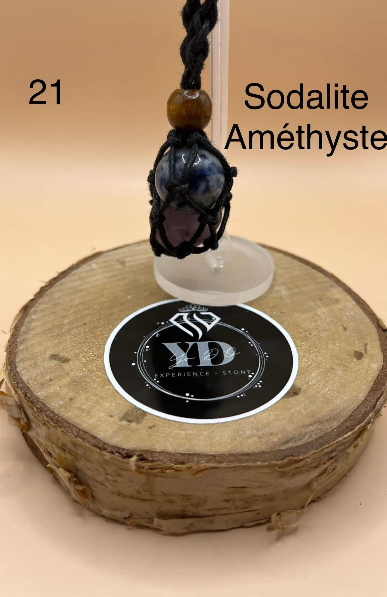 Pendentif pour chien en sodalite et améthyste (21)